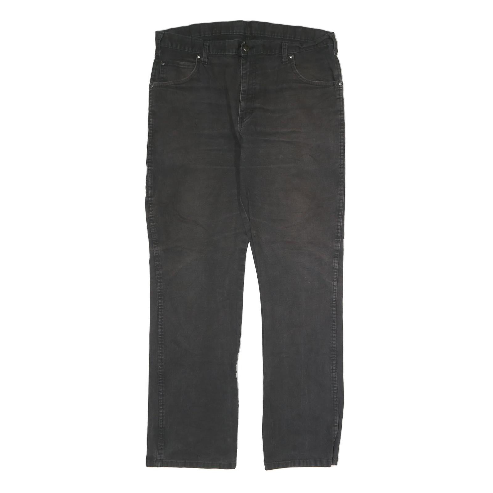 DICKIES Mens Cotton Blend Black Regular Straight Trousers W36 L32 Durable Refurbished - N/A refurbished available on Cerqular