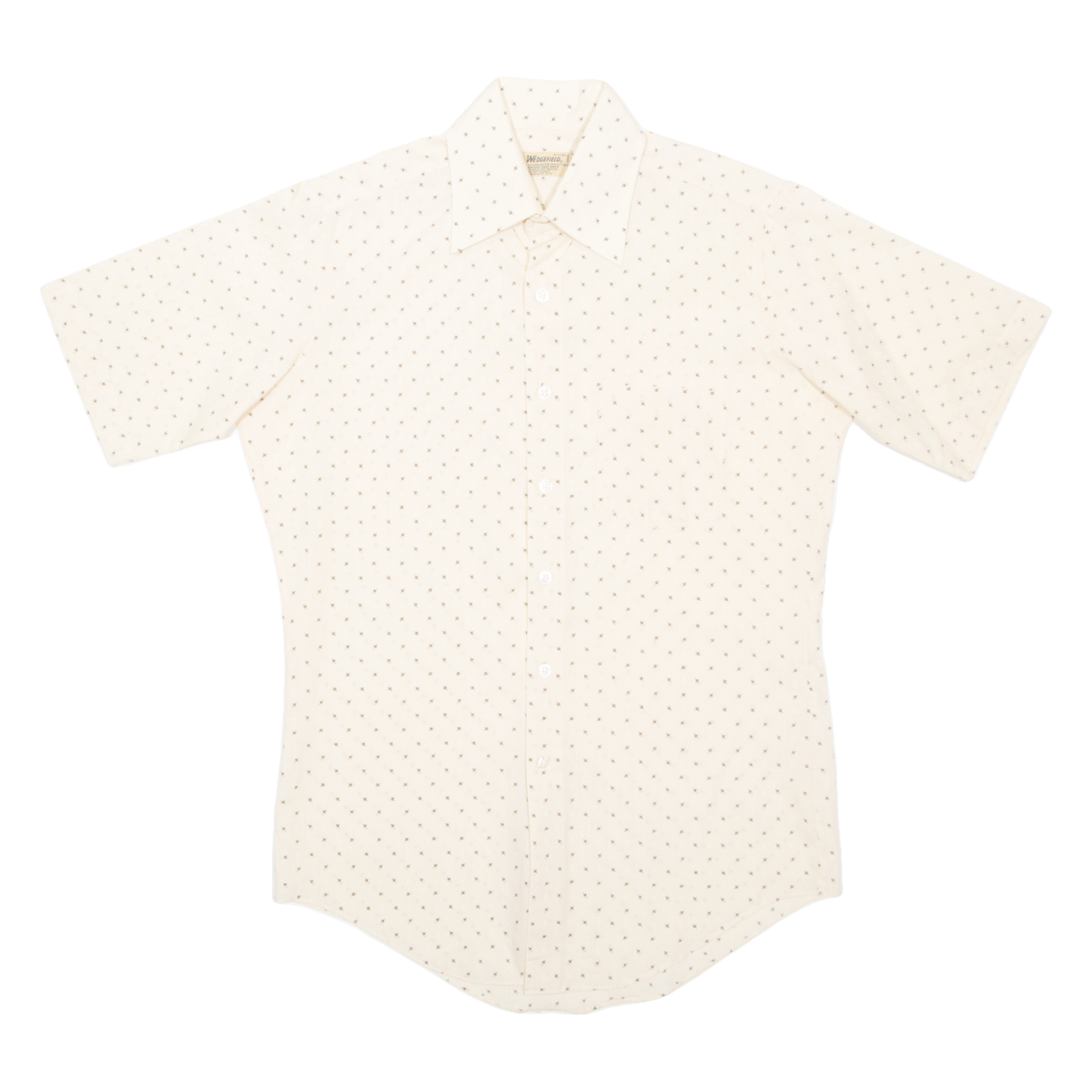 WEDGEFIELD Mens Shirt Cream Spotted L Refurbished - N/A refurbished available on Cerqular