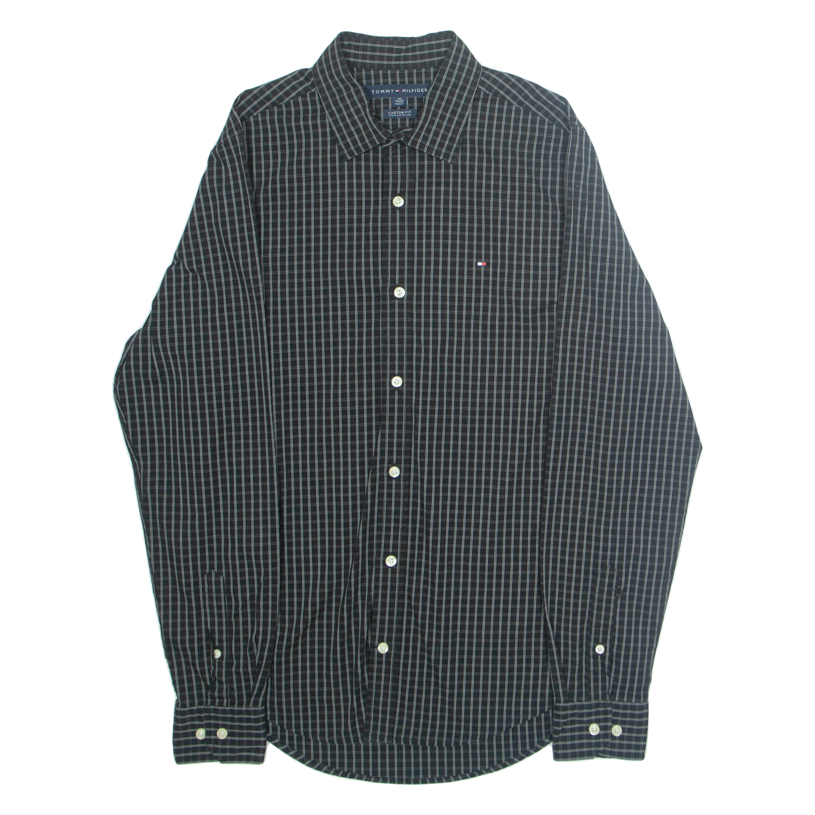 Buy TOMMY HILFIGER Custom Fit Mens Shirt Black Check Long Sleeve XS Refurbished - $17.15 TOMMY HILFIGER Custom Fit Mens Shirt Black Check Long Sleeve XS Refurbished - N/A refurbished available on Cerqular