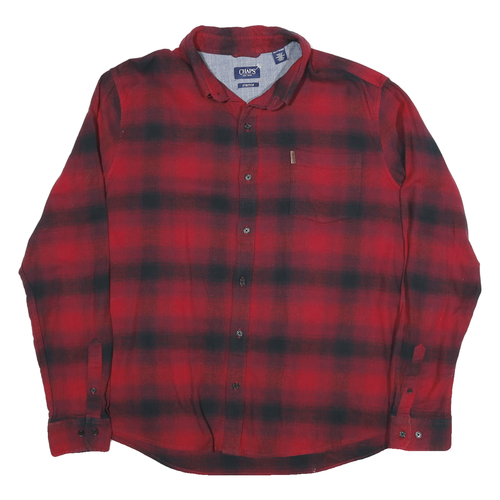 Buy CHAPS Mens Red & Black Checked Shirt 2XL Cotton Blend Classic Casual Long Sleeve Refurbished - $36.39 CHAPS Mens Red & Black Checked Shirt 2XL Cotton Blend Classic Casual Long Sleeve Refurbished - N/A refurbished available on Cerqular