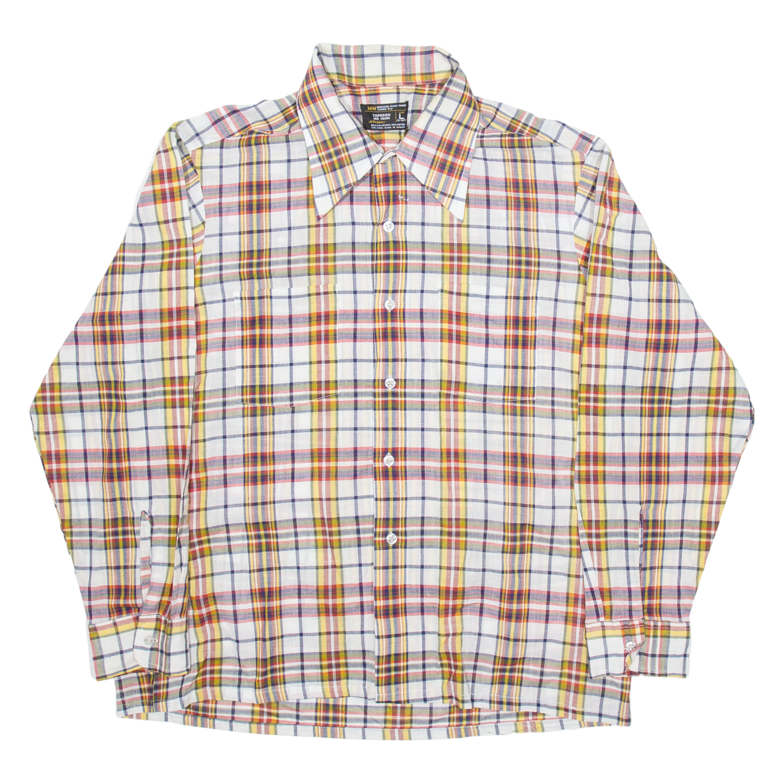 JCPENNEY Mens Shirt Red Check Long Sleeve L Refurbished - N/A refurbished available on Cerqular