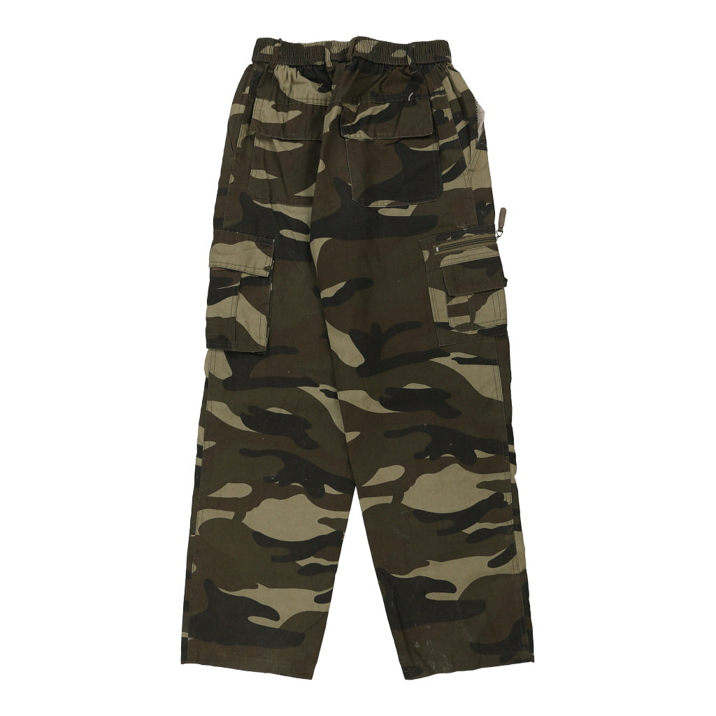 Unbranded Camo Cargo Trousers - Medium Khaki Cotton Refurbished - Thrifted (note: this is a term often used to describe second- refurbished available on Cerqular