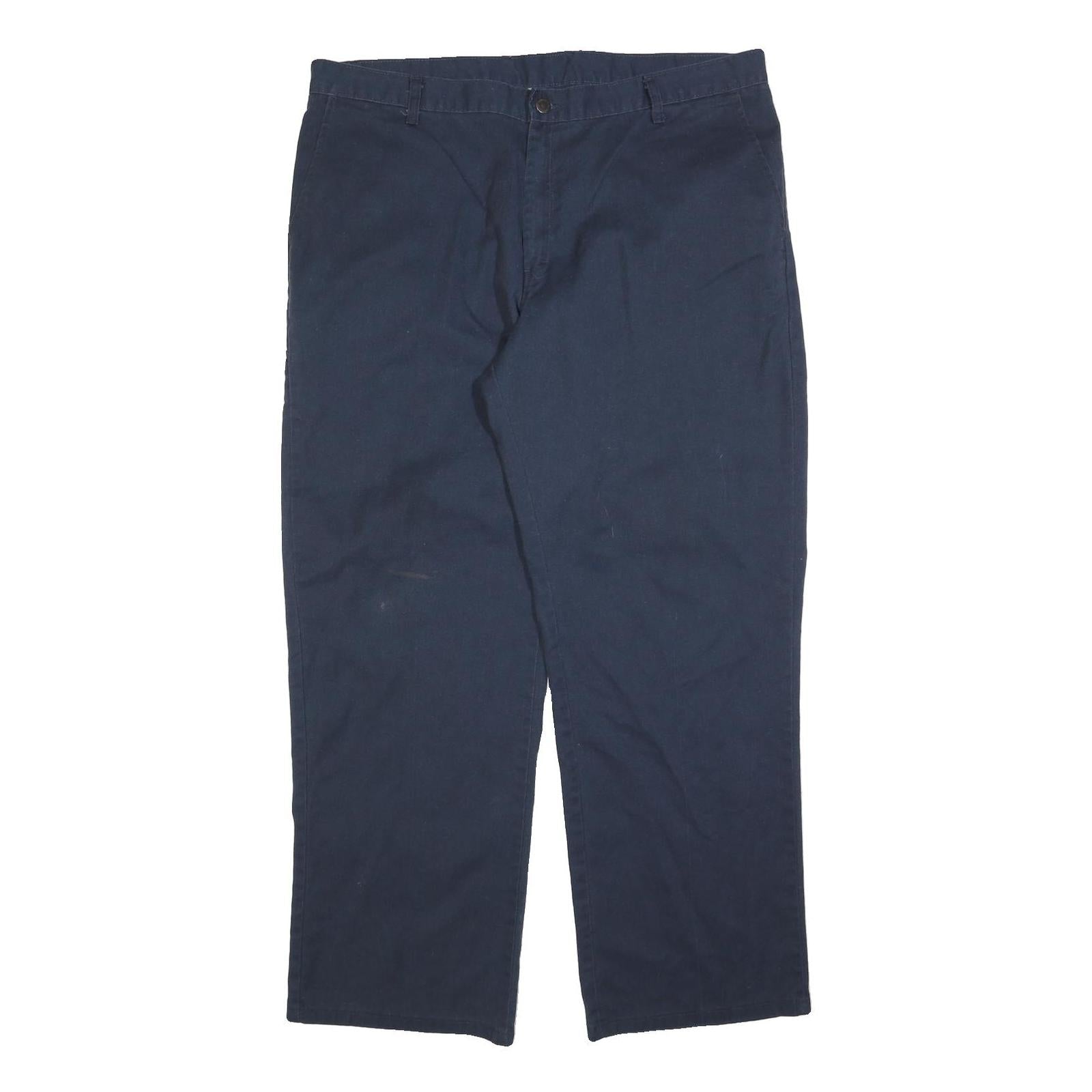 DICKIES Mens Cotton Blend Regular Navy Blue Zip Trousers W40 L30 Workwear Casual Refurbished - N/A refurbished available on Cerqular