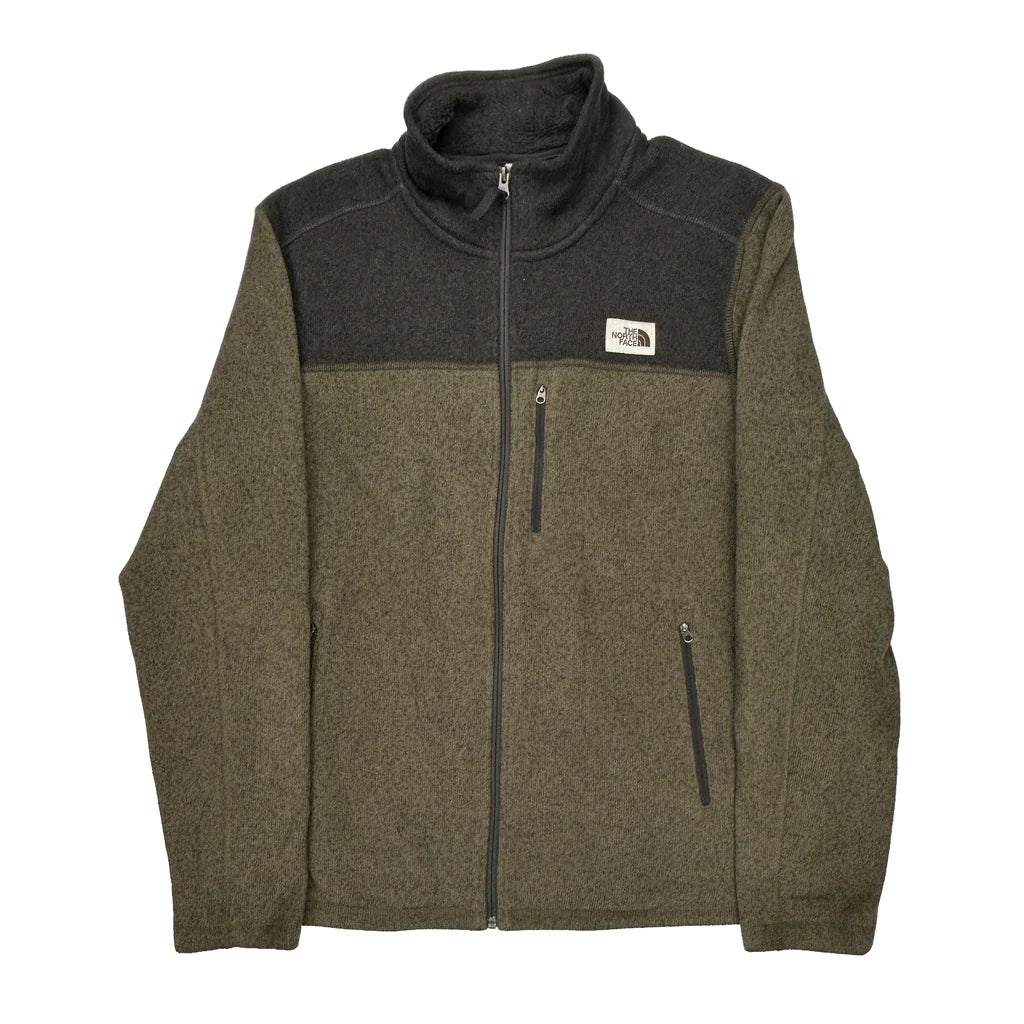 The North Face Fleece Jacket - Large Grey Polyester Refurbished - Thrifted (note: this is a term often used to describe second- refurbished available on Cerqular