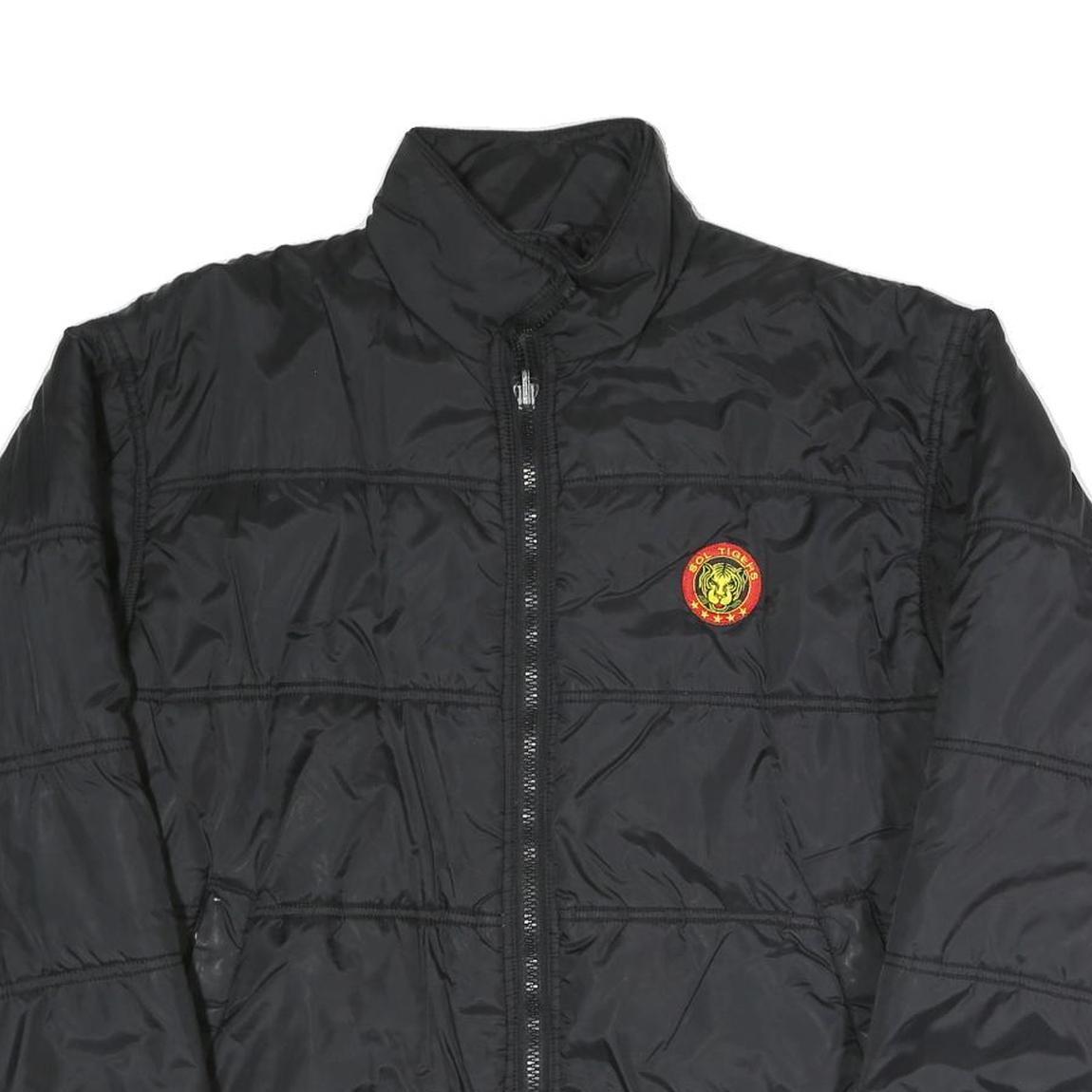 Buy Mens Black Quilted Jacket Polyester Blend Tiger Logo L Zip Closure Stand-Up Refurbished - $37.69 Mens Black Quilted Jacket Polyester Blend Tiger Logo L Zip Closure Stand-Up Refurbished - N/A refurbished available on Cerqular