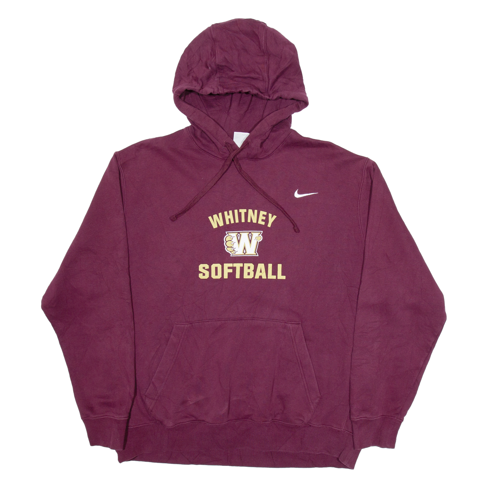 NIKE Whitney Softball Mens Maroon Hoodie USA XL Refurbished - N/A refurbished available on Cerqular