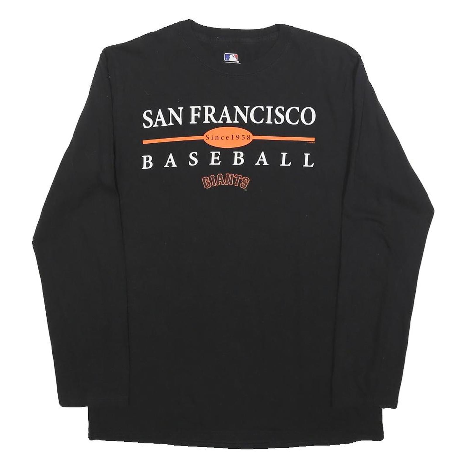 Buy MLB Mens Black San Francisco Baseball Graphic T-Shirt M Long Sleeve Crew Neck Refurbished - $24.69 MLB Mens Black San Francisco Baseball Graphic T-Shirt M Long Sleeve Crew Neck Refurbished - N/A refurbished available on Cerqular