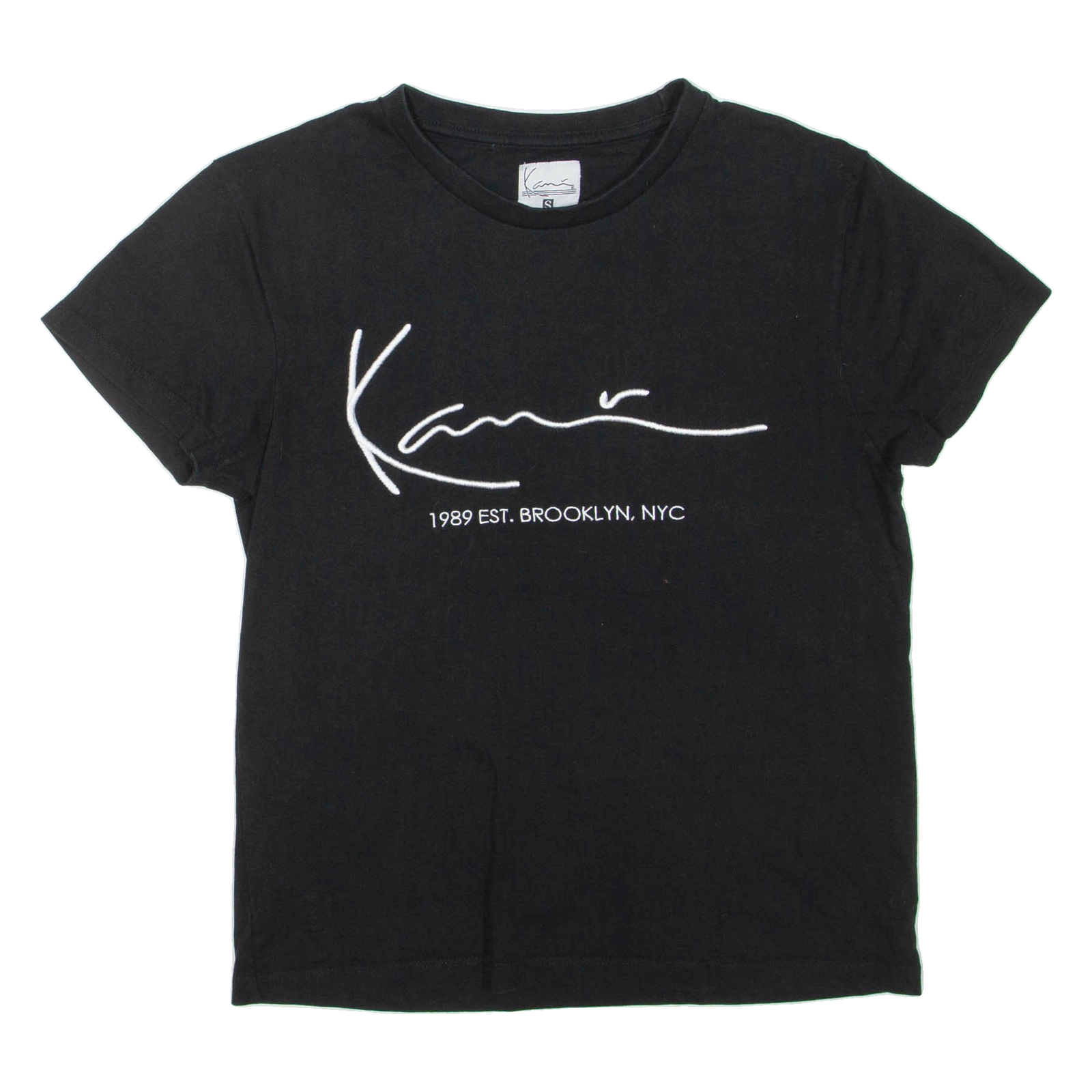 KARL KANI Womens T-Shirt Black S Refurbished - N/A refurbished available on Cerqular