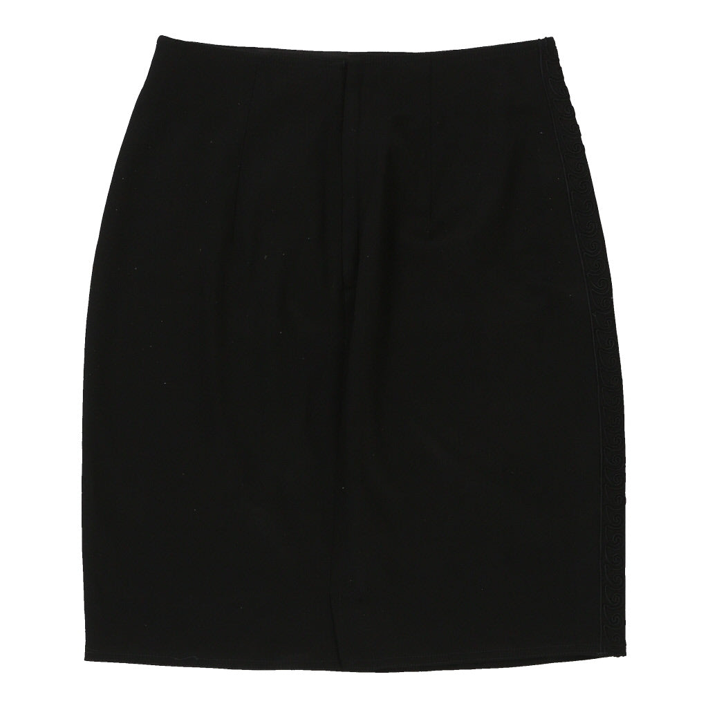 Gianni Versace Embroidered Skirt - 28W UK 8 Black Wool Blend | Size: UK 8 Refurbished - N/A (Preloved Designer is not a specific brand, it refurbished available on Cerqular
