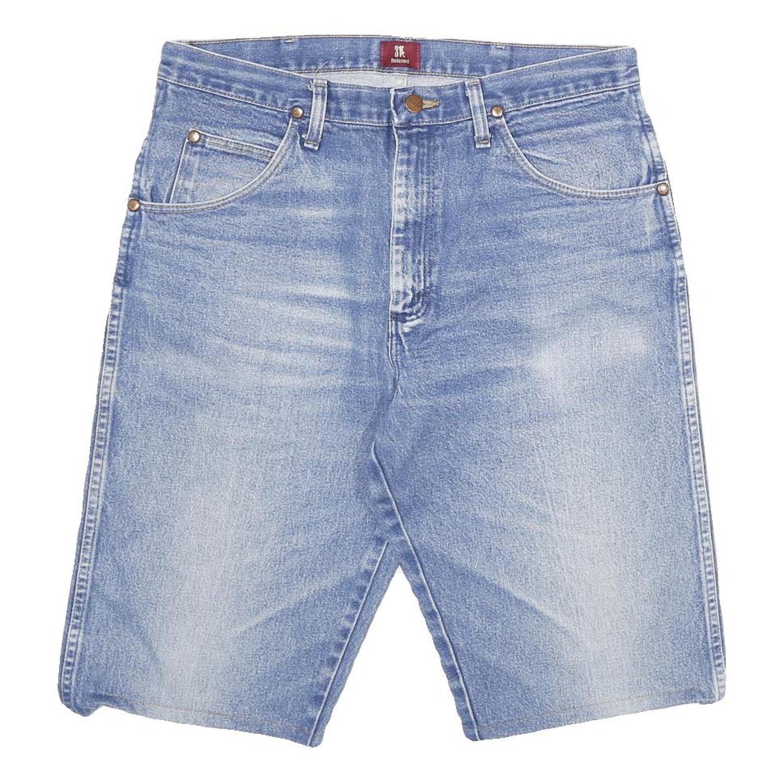 Buy WRANGLER Mens Blue Denim Casual Shorts XL W34 Relaxed Fit Cotton Blend Refurbished - $25.99 WRANGLER Mens Blue Denim Casual Shorts XL W34 Relaxed Fit Cotton Blend Refurbished - N/A refurbished available on Cerqular
