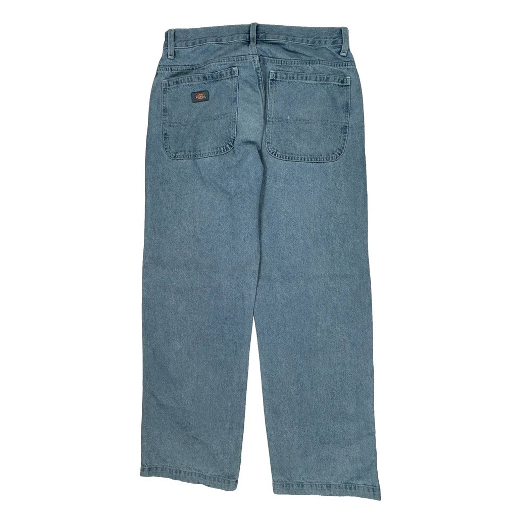 Dickies Carpenter Jeans - 33W 29L Light Wash Denim Refurbished - Thrifted (note: this is a term often used to describe second- refurbished available on Cerqular