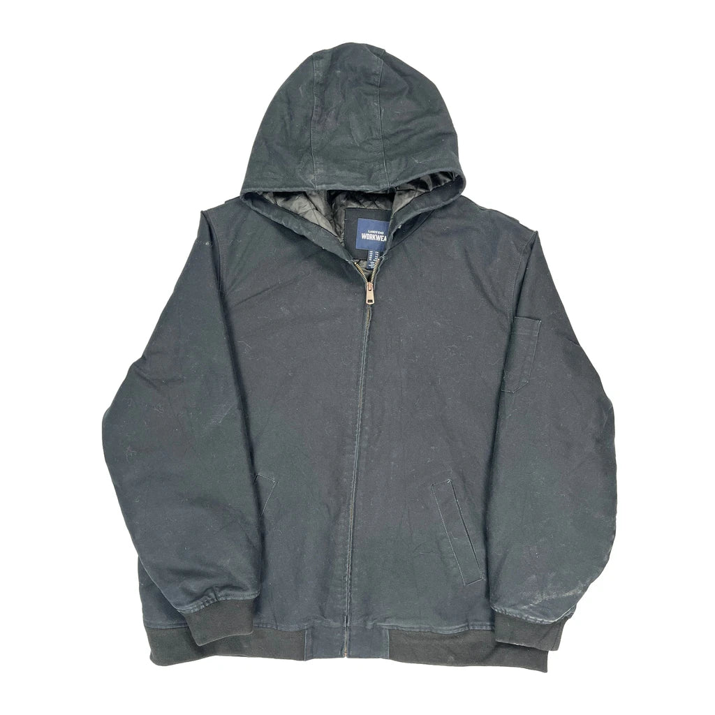 Lands End Jacket - 2XL Black Polyester Refurbished - Thrifted (note: this is a term often used to describe second- refurbished available on Cerqular