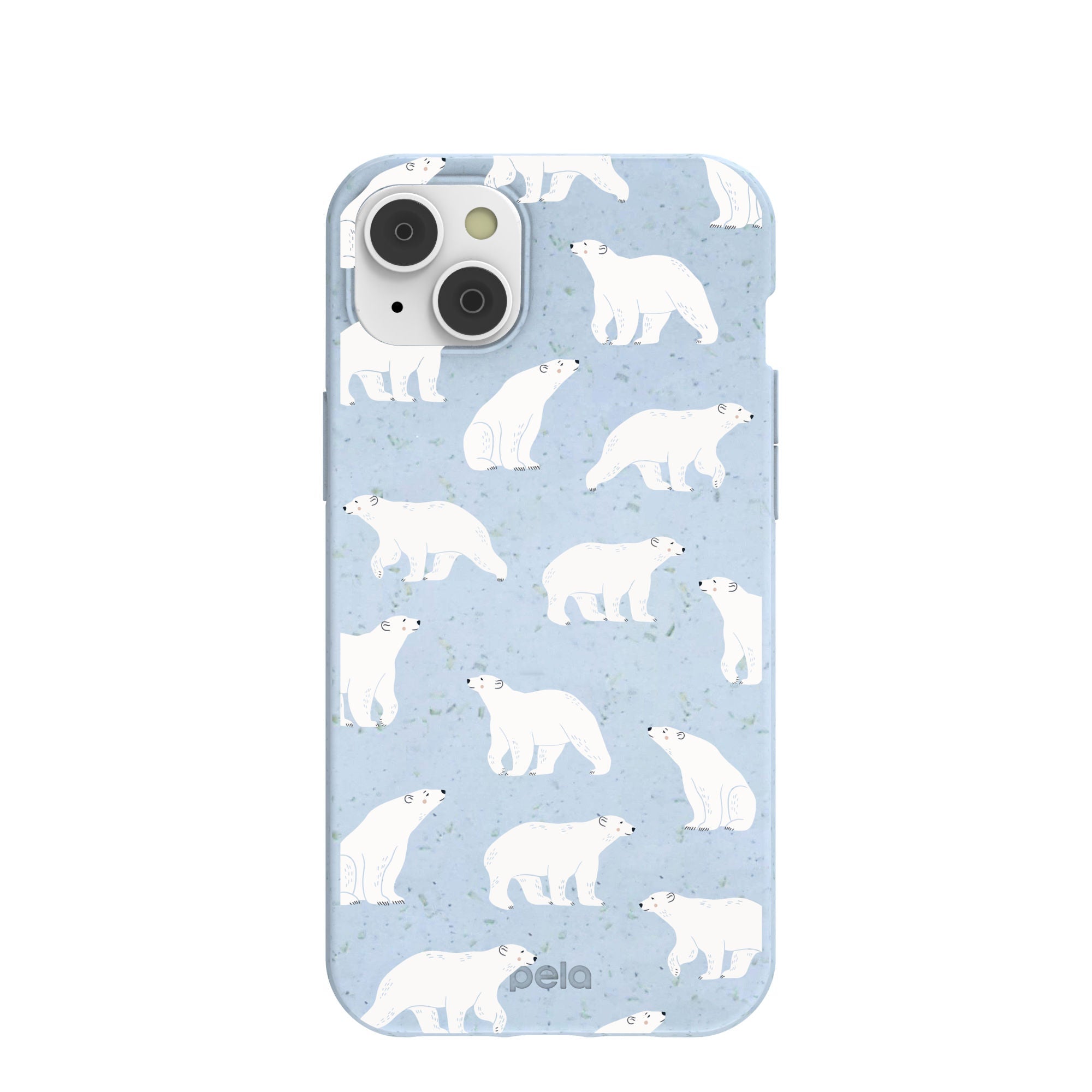Powder Blue Ice Bears iPhone 14 Plus Case Refurbished - Pela Case refurbished available on Cerqular