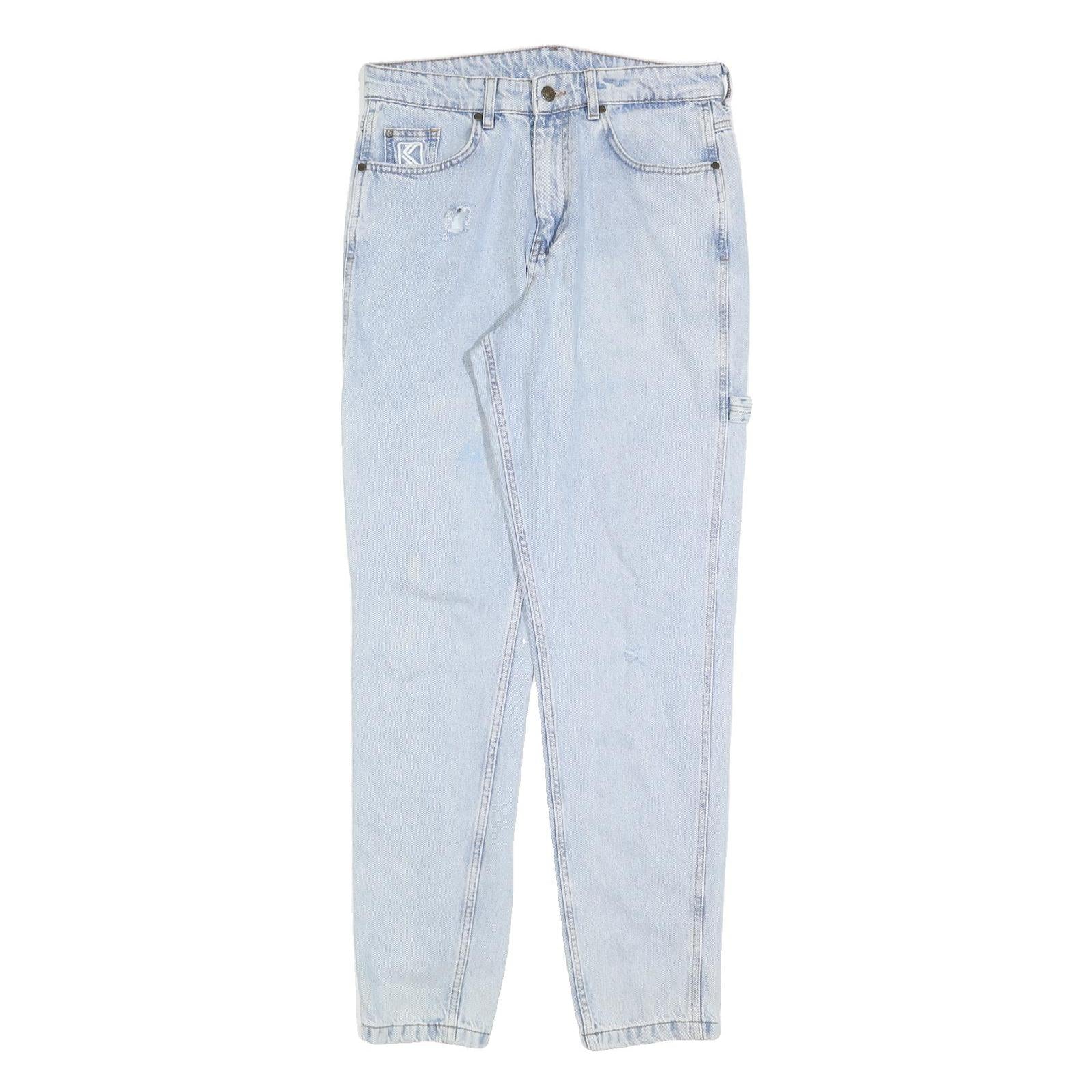 KARL KANI Mens Jeans Blue Regular Straight Denim Light W30 L32 Designer Casual Refurbished - N/A refurbished available on Cerqular