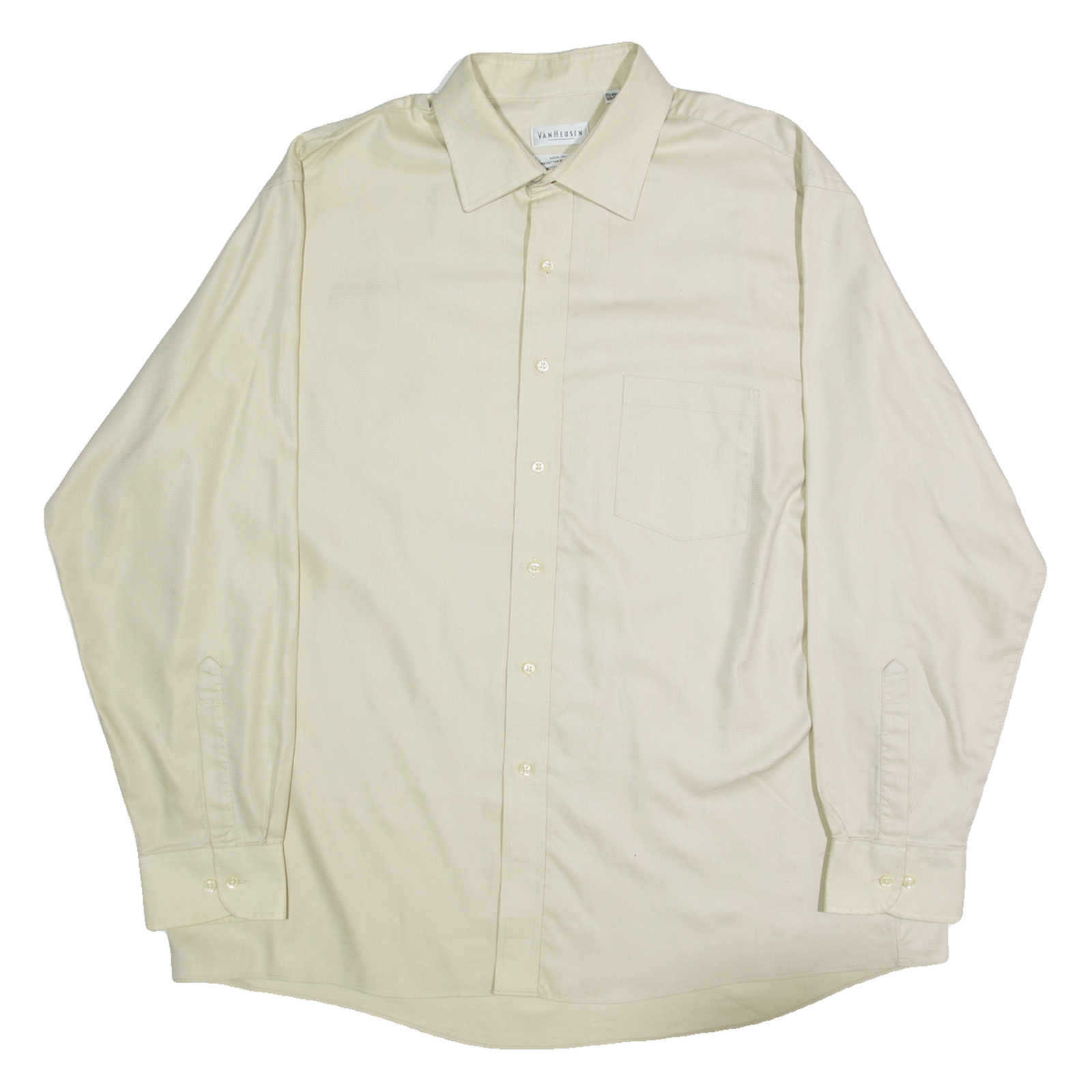Buy VAN HEUSEN Mens Plain Shirt Beige Long Sleeve XL Refurbished - $27.29 VAN HEUSEN Mens Plain Shirt Beige Long Sleeve XL Refurbished - N/A refurbished available on Cerqular