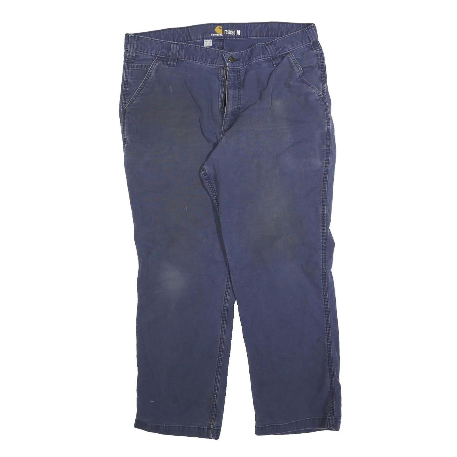 CARHARTT Mens Regular Fit Blue Denim Jeans W38 L30 Workwear Casual Zip Refurbished - N/A refurbished available on Cerqular