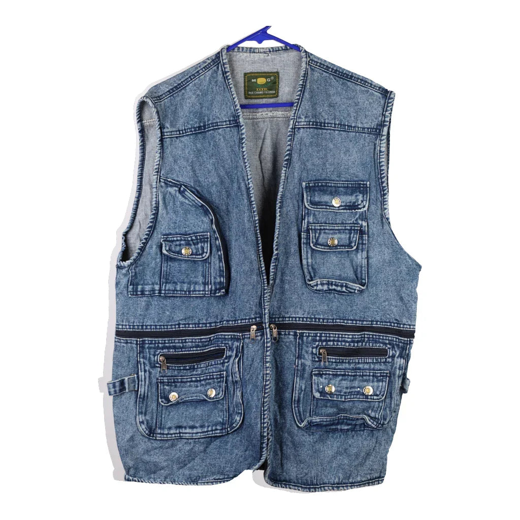 Buy Rui Chang Denim Gilet - 4XL Blue Cotton Refurbished - $25.45 Rui Chang Denim Gilet - 4XL Blue Cotton Refurbished - Thrifted (note: this is a term often used to describe second- refurbished available on Cerqular