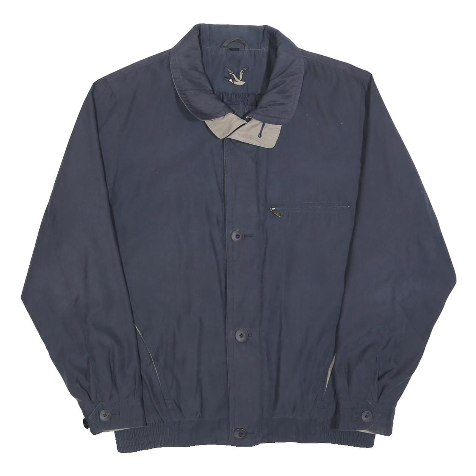 WESTMINSTER Mens Navy Blue Classic Jacket L Polyester Blend Zip Plain Refurbished - N/A refurbished available on Cerqular