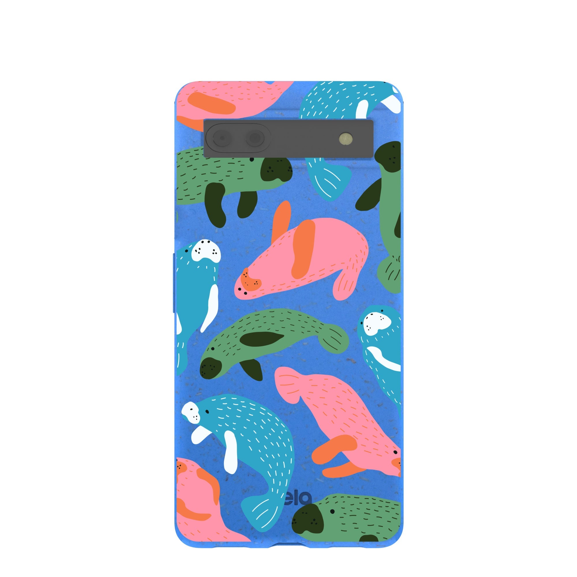 Buy Electric Blue Sea Cows Google Pixel 6a Case Refurbished - $65.00 Electric Blue Sea Cows Google Pixel 6a Case Refurbished - Pela Case refurbished available on Cerqular