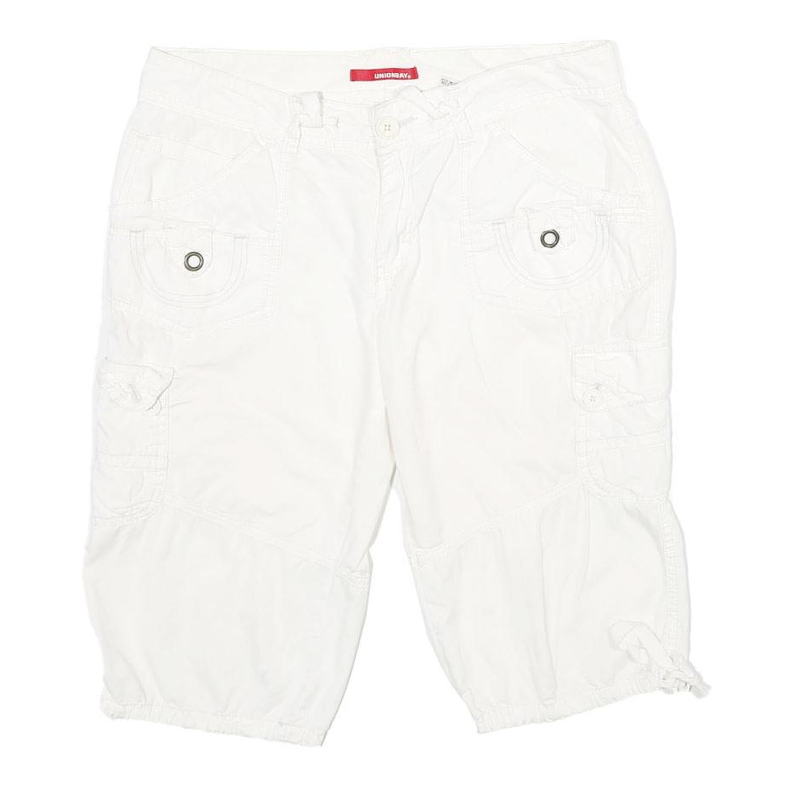 UNION BAY Womens Shorts White Casual Cargo L W32 Cotton Summer Refurbished - N/A refurbished available on Cerqular