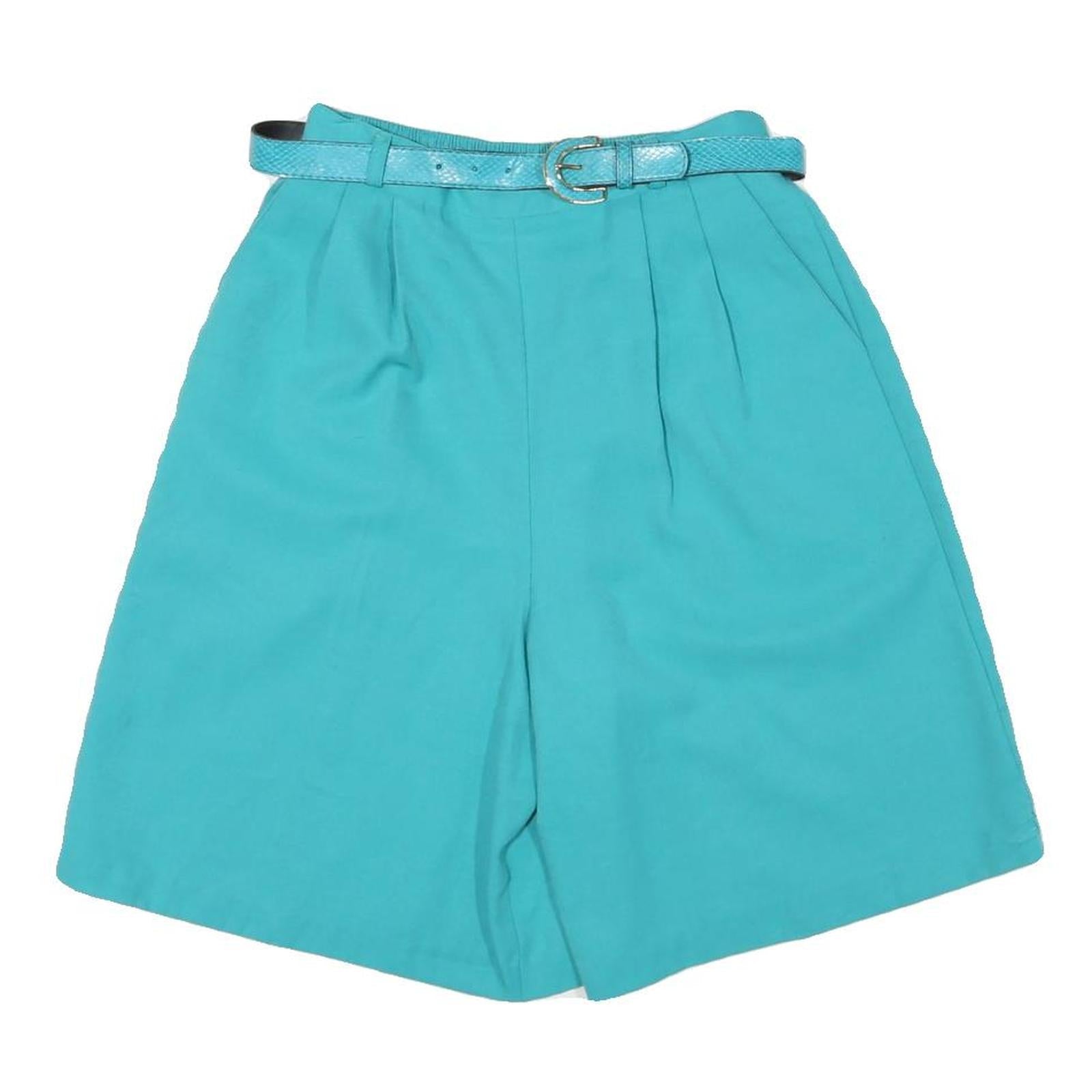 CRISTIN STEVENS Womens Shorts Blue Casual S W24 Summer Belted Relaxed Fit Refurbished - N/A refurbished available on Cerqular