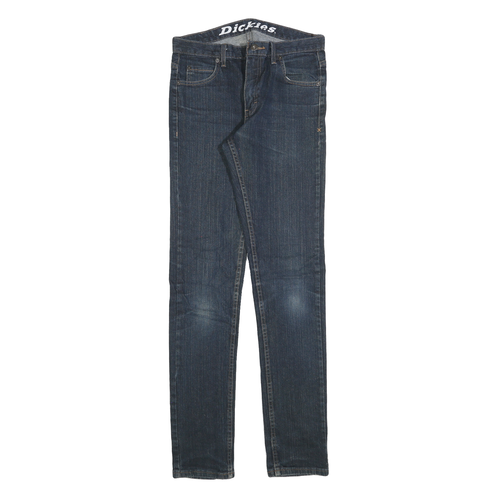DICKIES Mens Slim Blue Denim Jeans W30 L34 Cotton Blend Zip Classic Skinny Plain Refurbished - N/A refurbished available on Cerqular