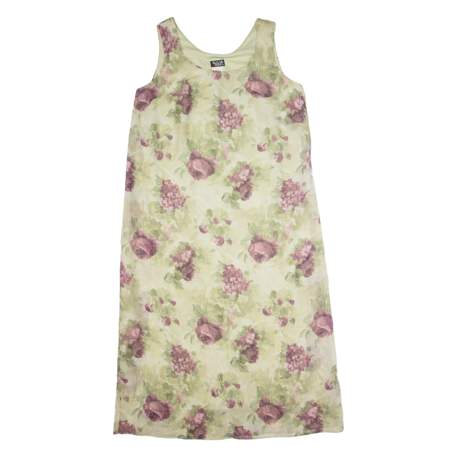 HELENE BLAKE Womens Shift Dress Green 90s Floral Sleeveless Long XL Refurbished - N/A refurbished available on Cerqular