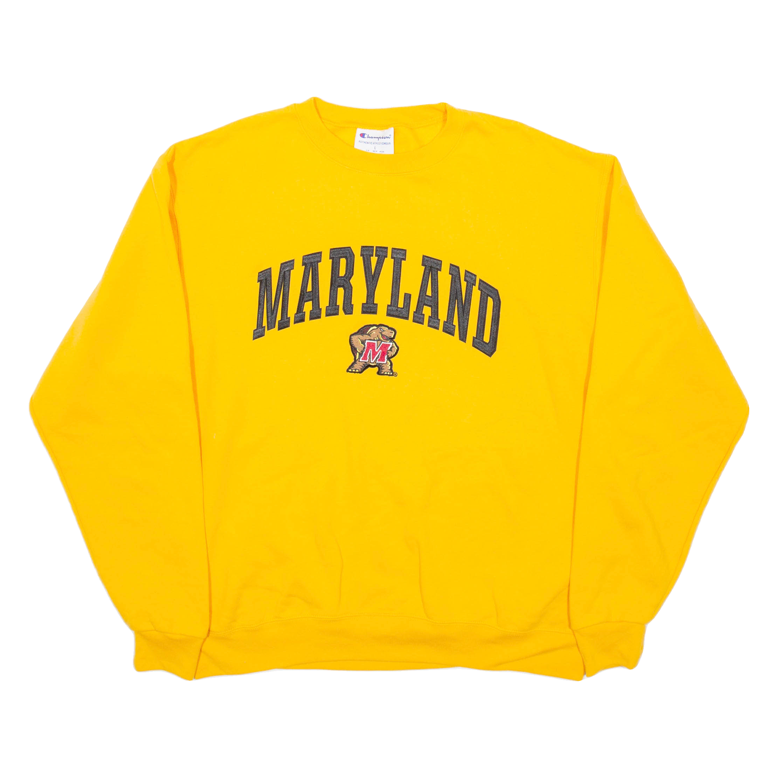 CHAMPION Maryland University Mens Sweatshirt Yellow USA L Refurbished - N/A refurbished available on Cerqular