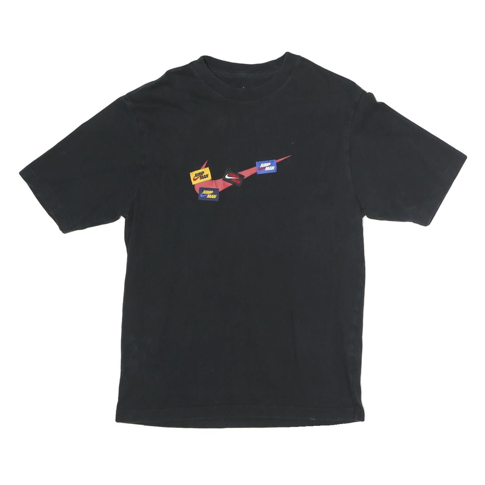 AIR JORDAN Mens Black Jumpman Graphic T-Shirt S Short Sleeve Crew Neck Refurbished - N/A refurbished available on Cerqular