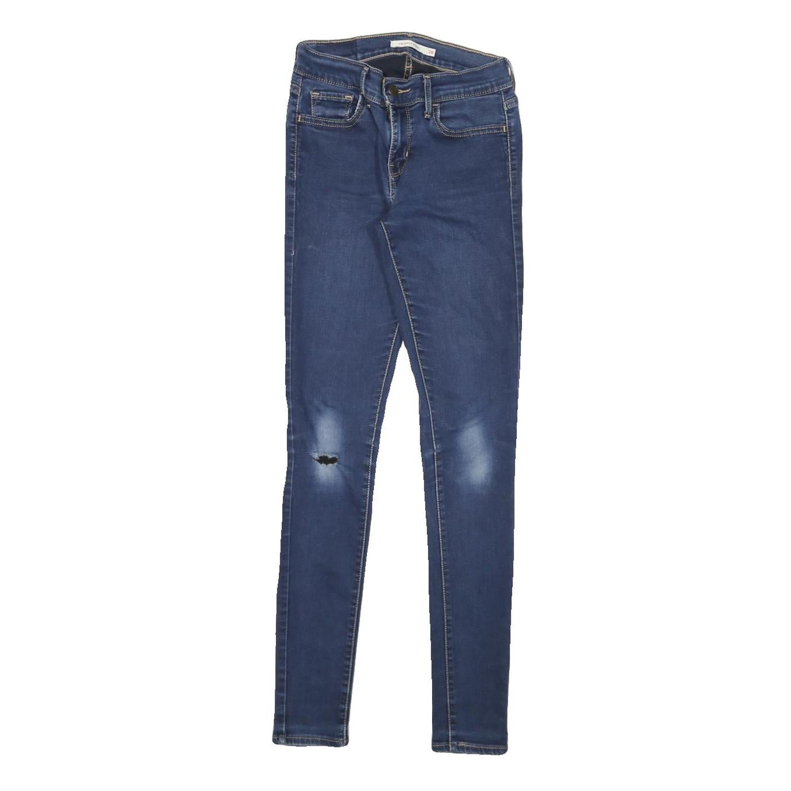 LEVI'S 710 Womens Slim Blue Denim Medium W24 L29 Skinny Zip Jeans Refurbished - N/A refurbished available on Cerqular