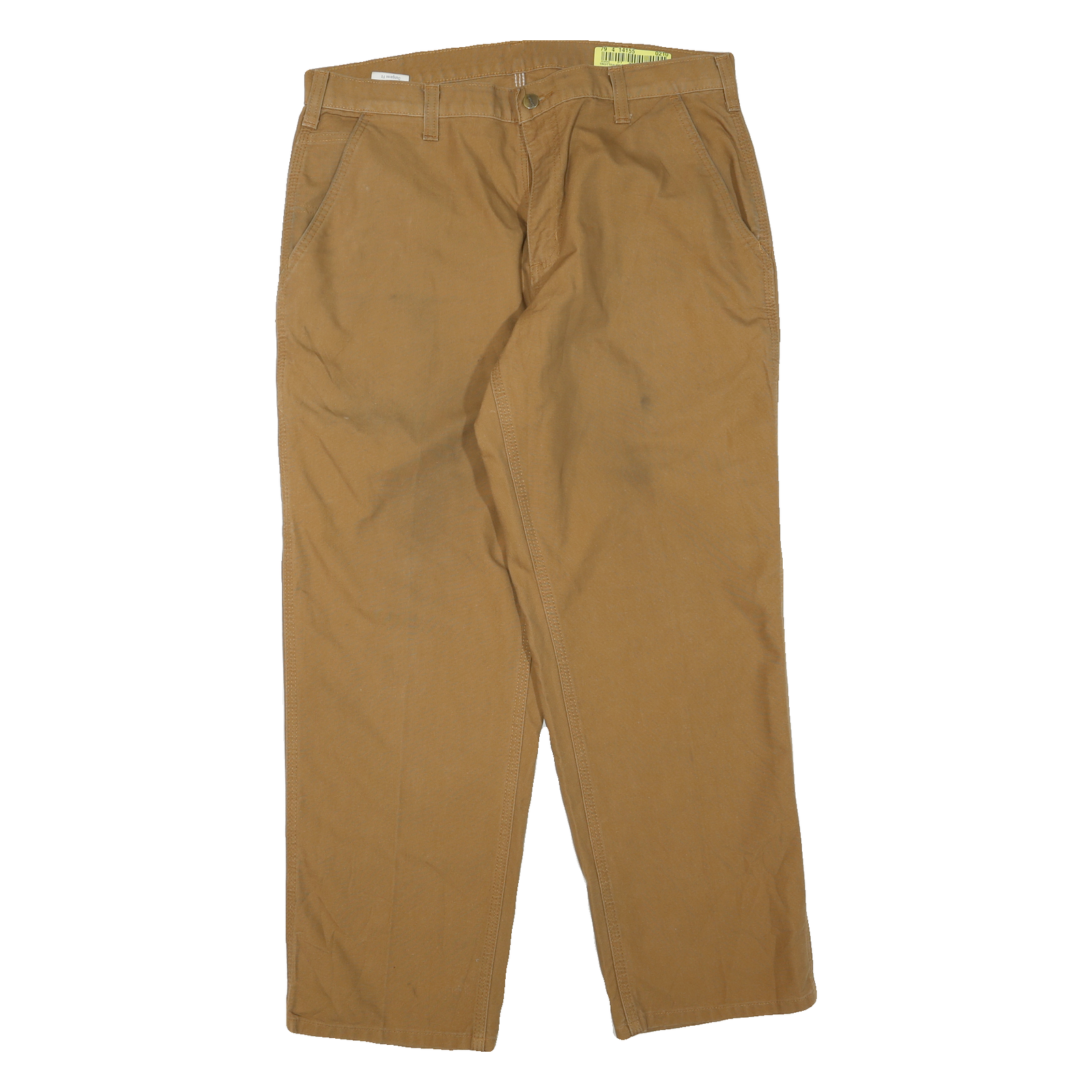 CARHARTT Mens Regular Fit Beige Cotton Blend Trousers W38 L30 Workwear Zip Refurbished - N/A refurbished available on Cerqular