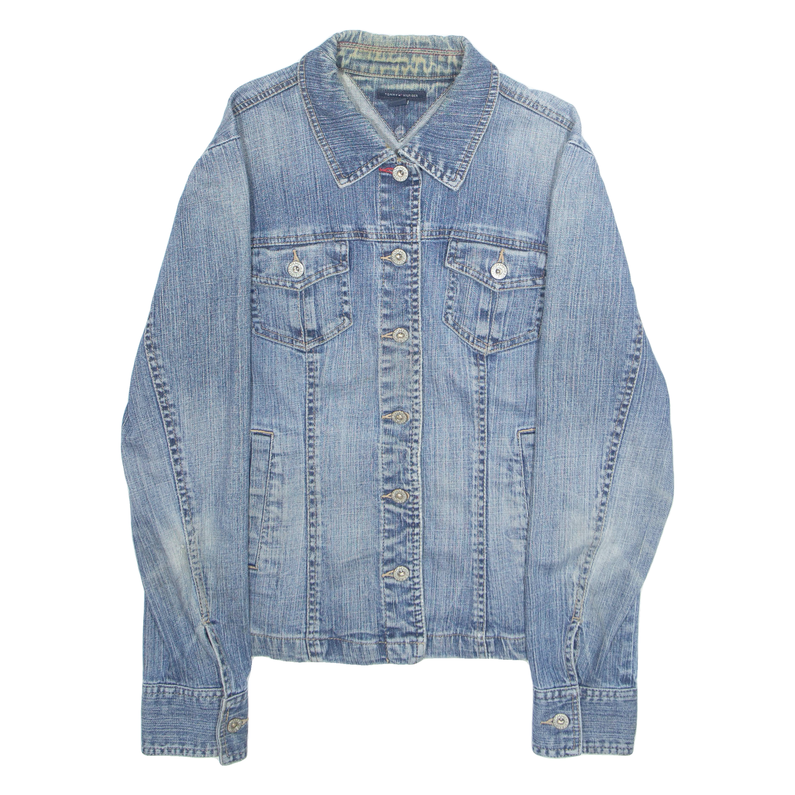 TOMMY HILFIGER Womens Denim Jacket Blue L Refurbished - N/A refurbished available on Cerqular