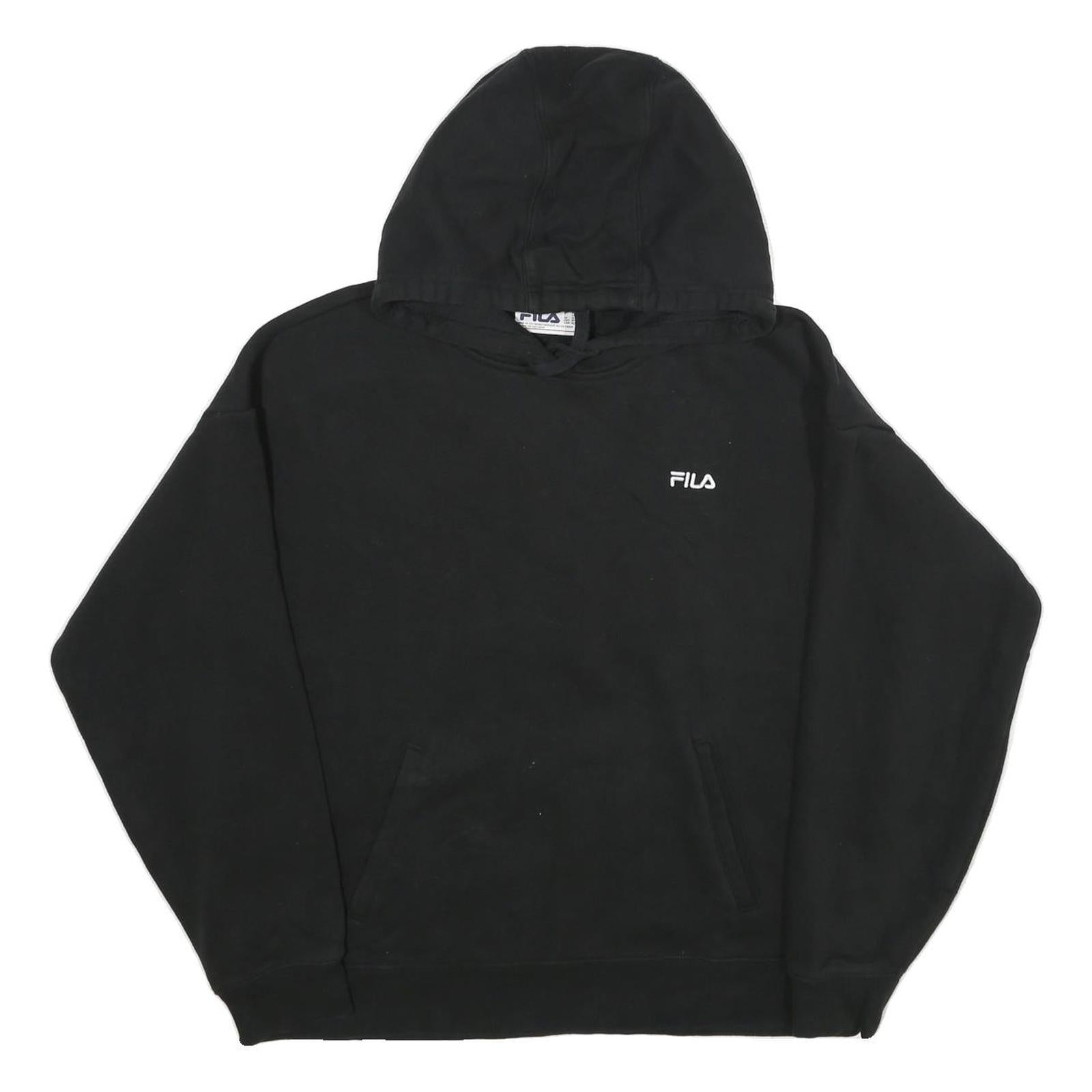 FILA Womens Black Pullover Hoodie XL Cotton Blend Casual Sportswear Refurbished - N/A refurbished available on Cerqular