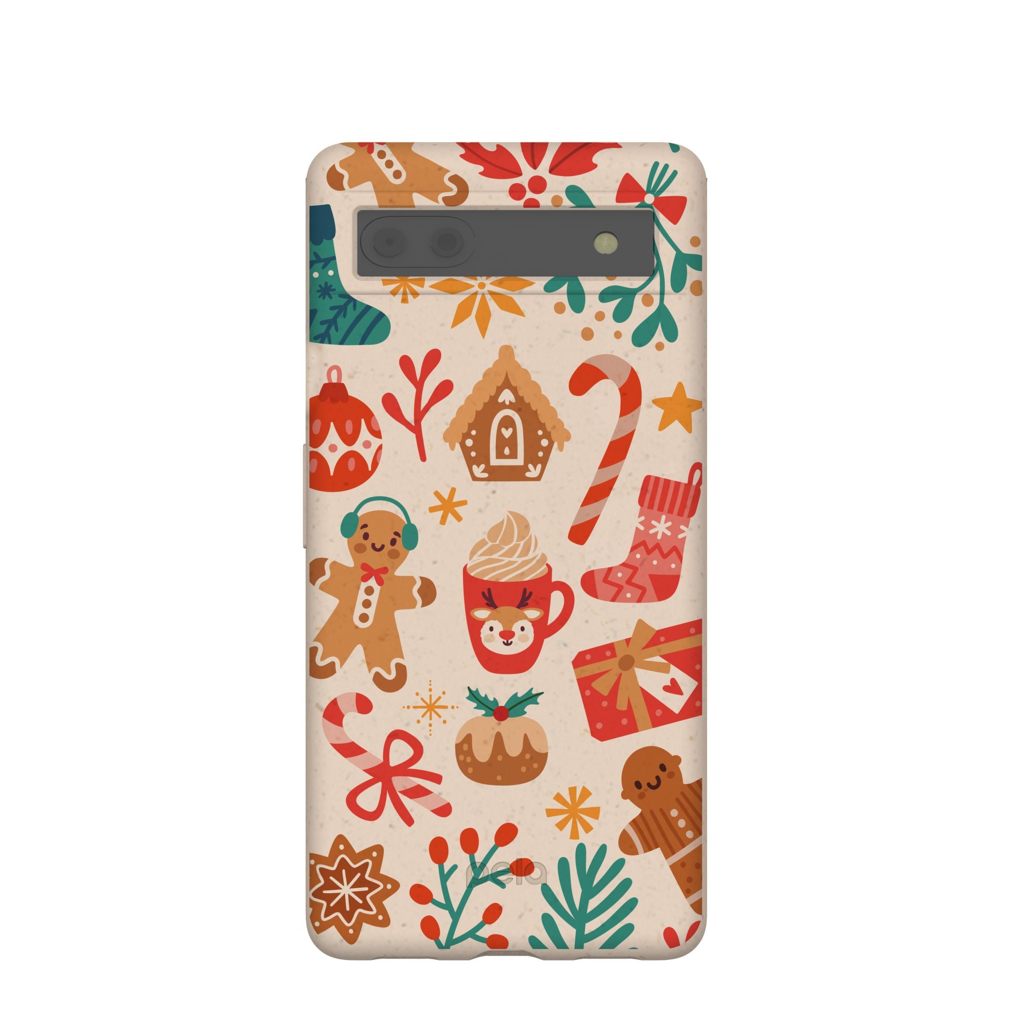 Seashell Festive AF Google Pixel 6a Case Refurbished - Pela Case refurbished available on Cerqular