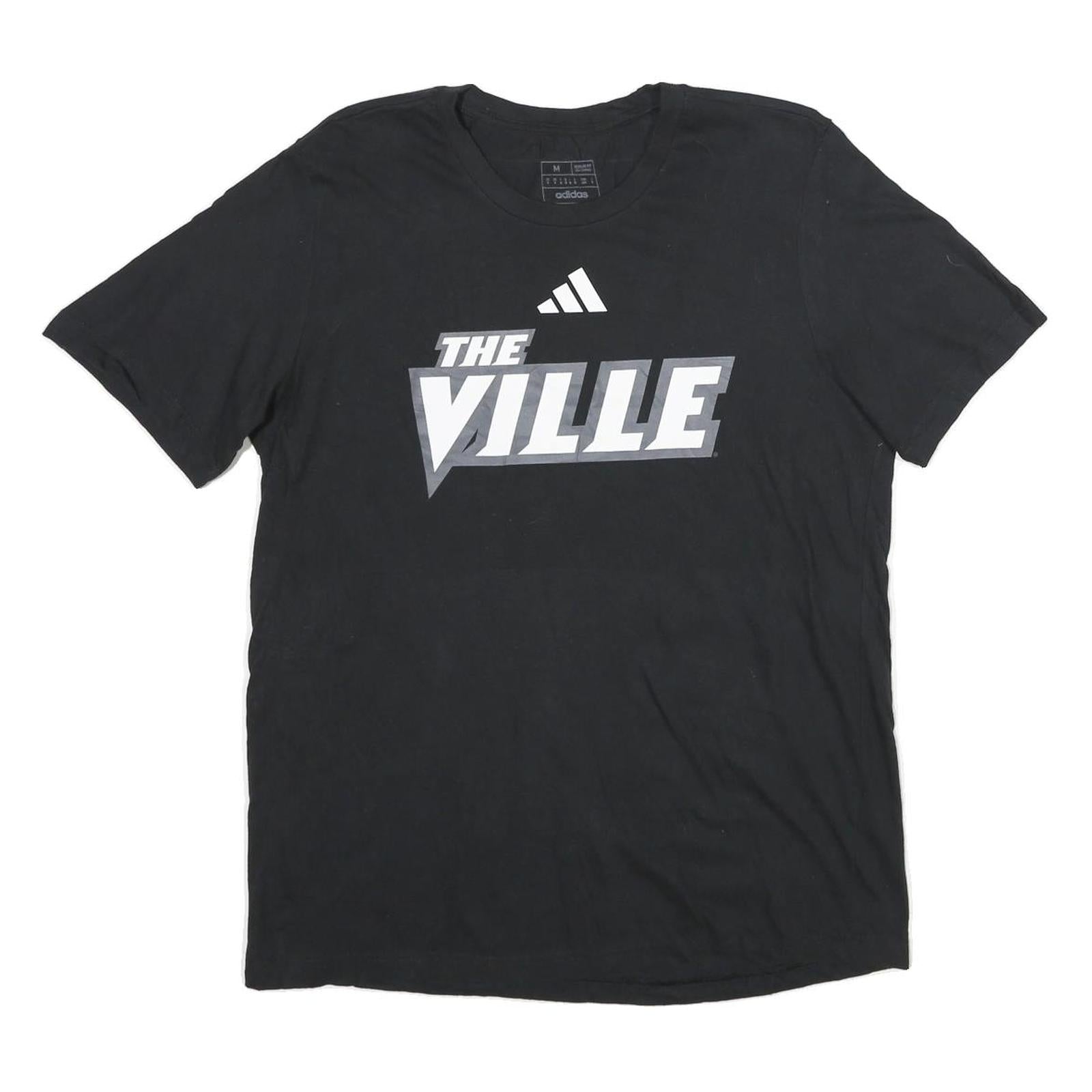 ADIDAS Mens Black The Ville Graphic T-Shirt M Short Sleeve Crew Neck Refurbished - N/A refurbished available on Cerqular