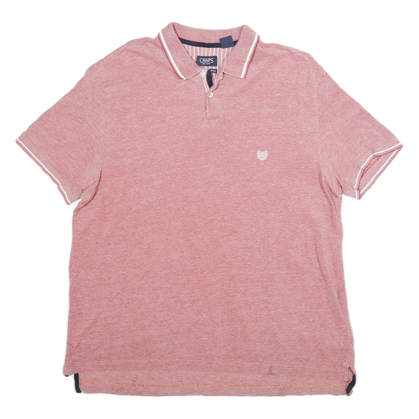 CHAPS Mens Red Short Sleeve Polo Shirt XL Classic Fit Cotton Casual Refurbished - N/A refurbished available on Cerqular