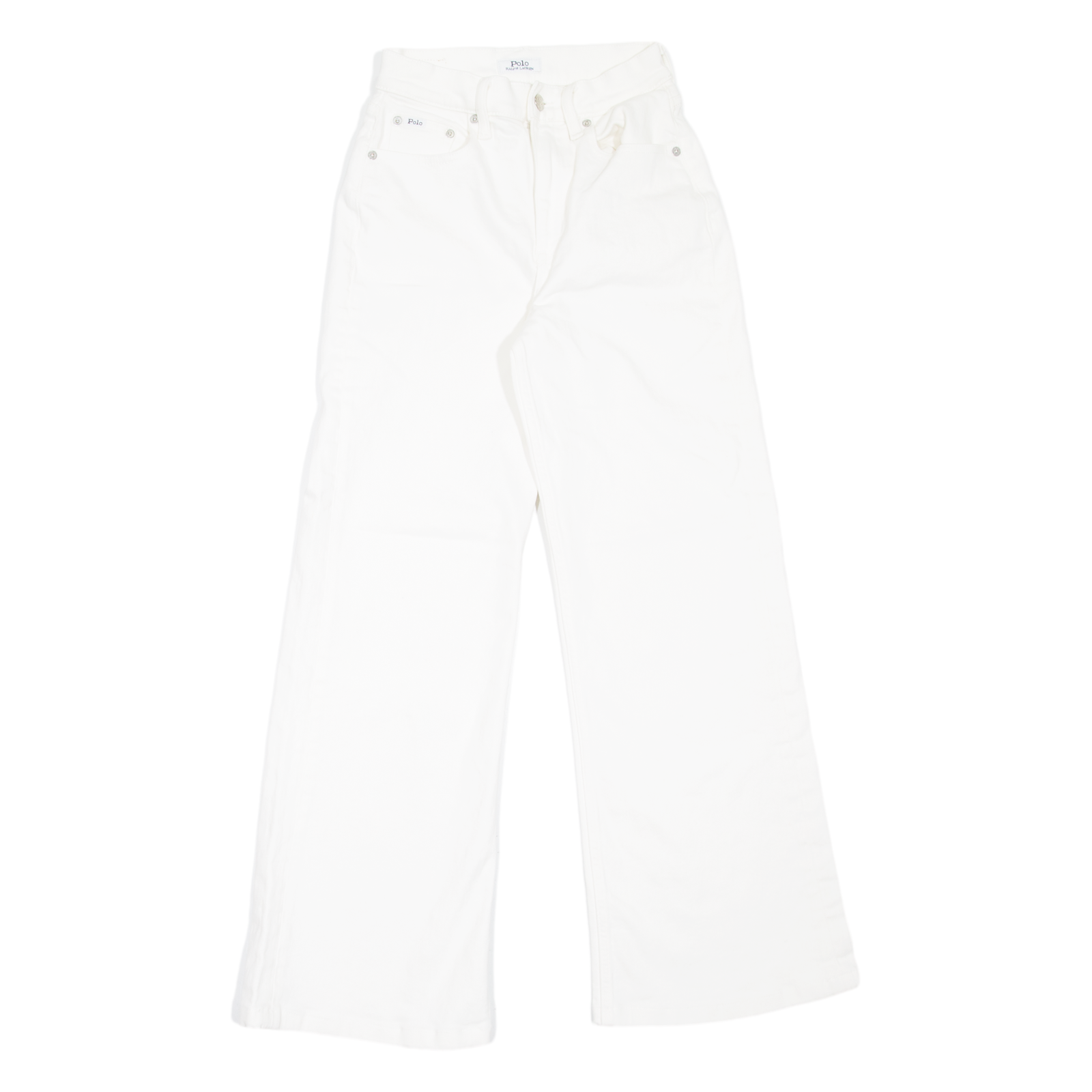 POLO RALPH LAUREN Womens Jeans White Relaxed Flared W25 L29 Refurbished - N/A refurbished available on Cerqular
