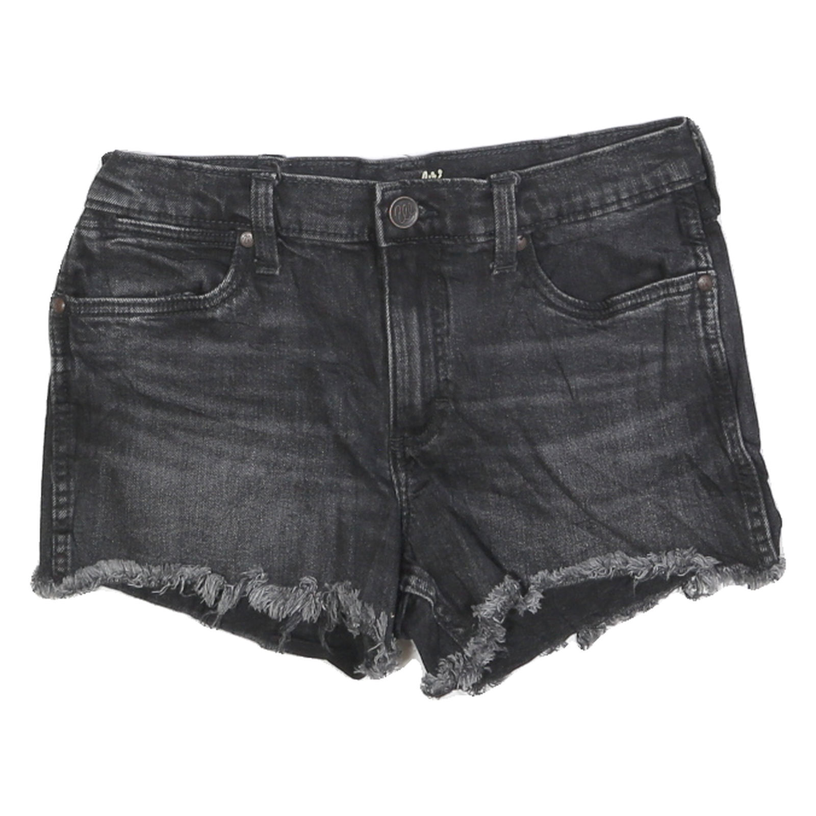 WRANGLER Womens Black Denim Cut-Off Shorts M W30 Frayed Hem Casual Summer Refurbished - N/A refurbished available on Cerqular