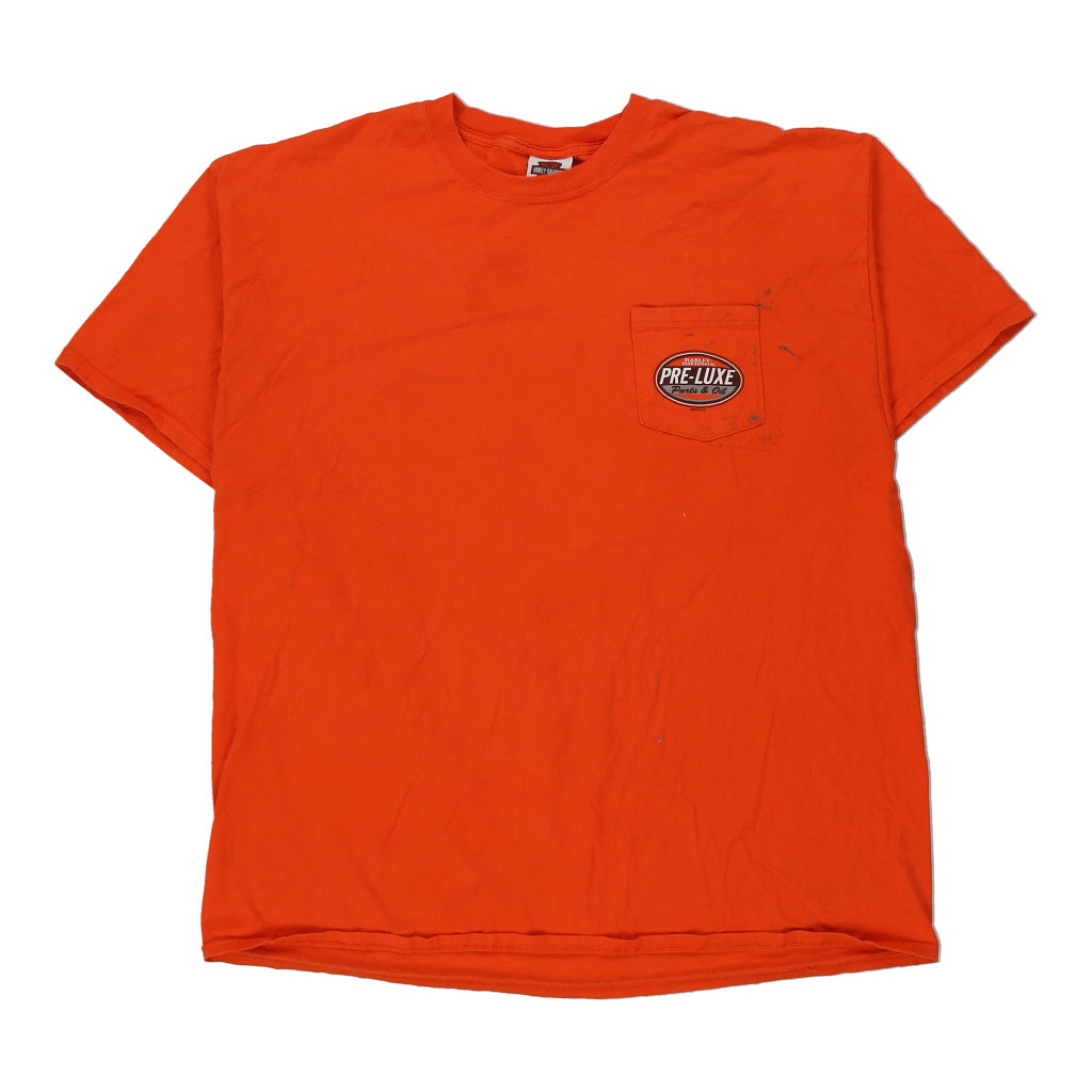 Tennessee Harley Davidson Graphic T-Shirt - 2XL Orange Cotton | Size: xx-large Refurbished - Thrifted (note: this is a term often used to describe second- refurbished available on Cerqular