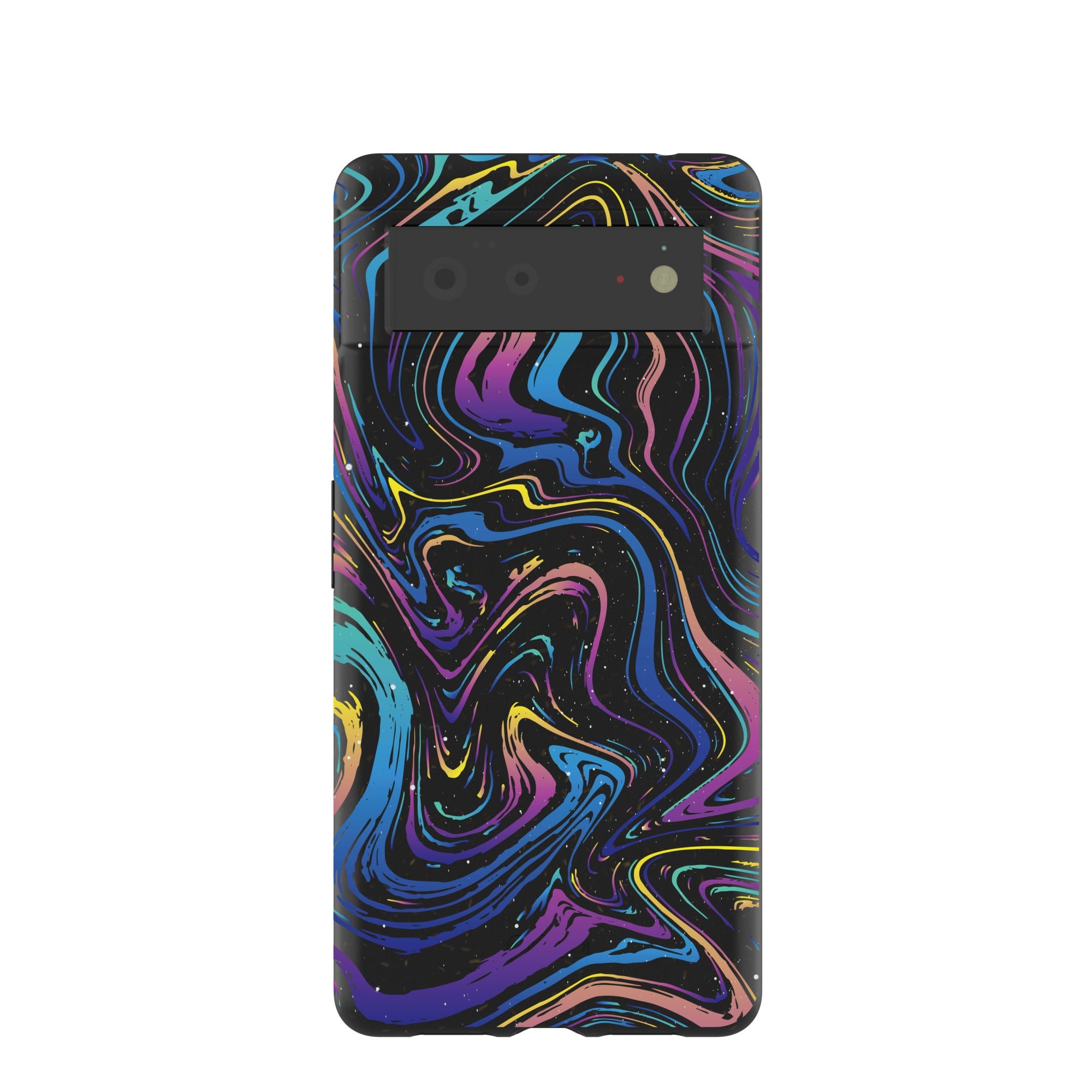 Black Galaxy Swirls Google Pixel 6 Case Refurbished - Pela Case refurbished available on Cerqular