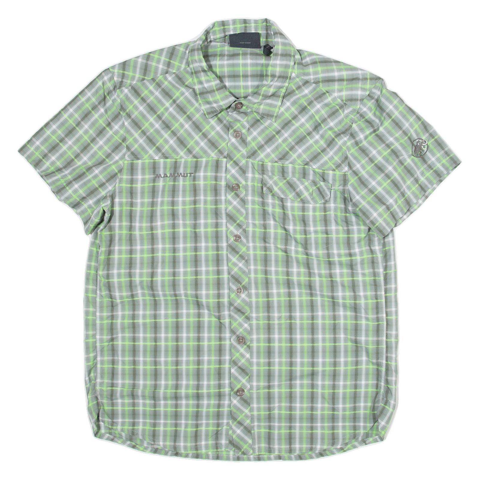 MAMMUT Mens Shirt Green Check M Refurbished - N/A refurbished available on Cerqular