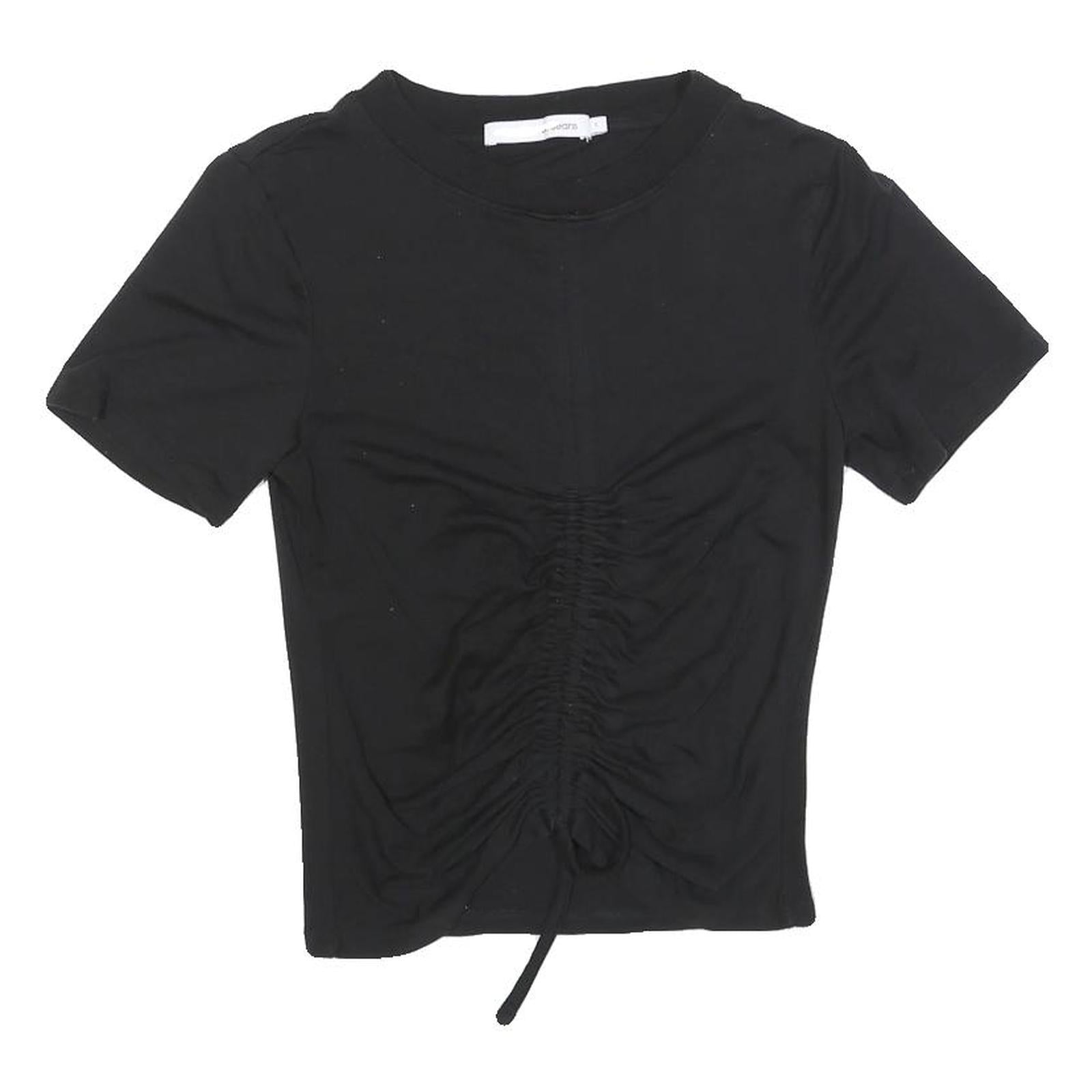Buy CALVIN KLEIN JEANS Womens Black Ruched Short Sleeve Crew Neck Top S Refurbished - $25.99 CALVIN KLEIN JEANS Womens Black Ruched Short Sleeve Crew Neck Top S Refurbished - N/A refurbished available on Cerqular