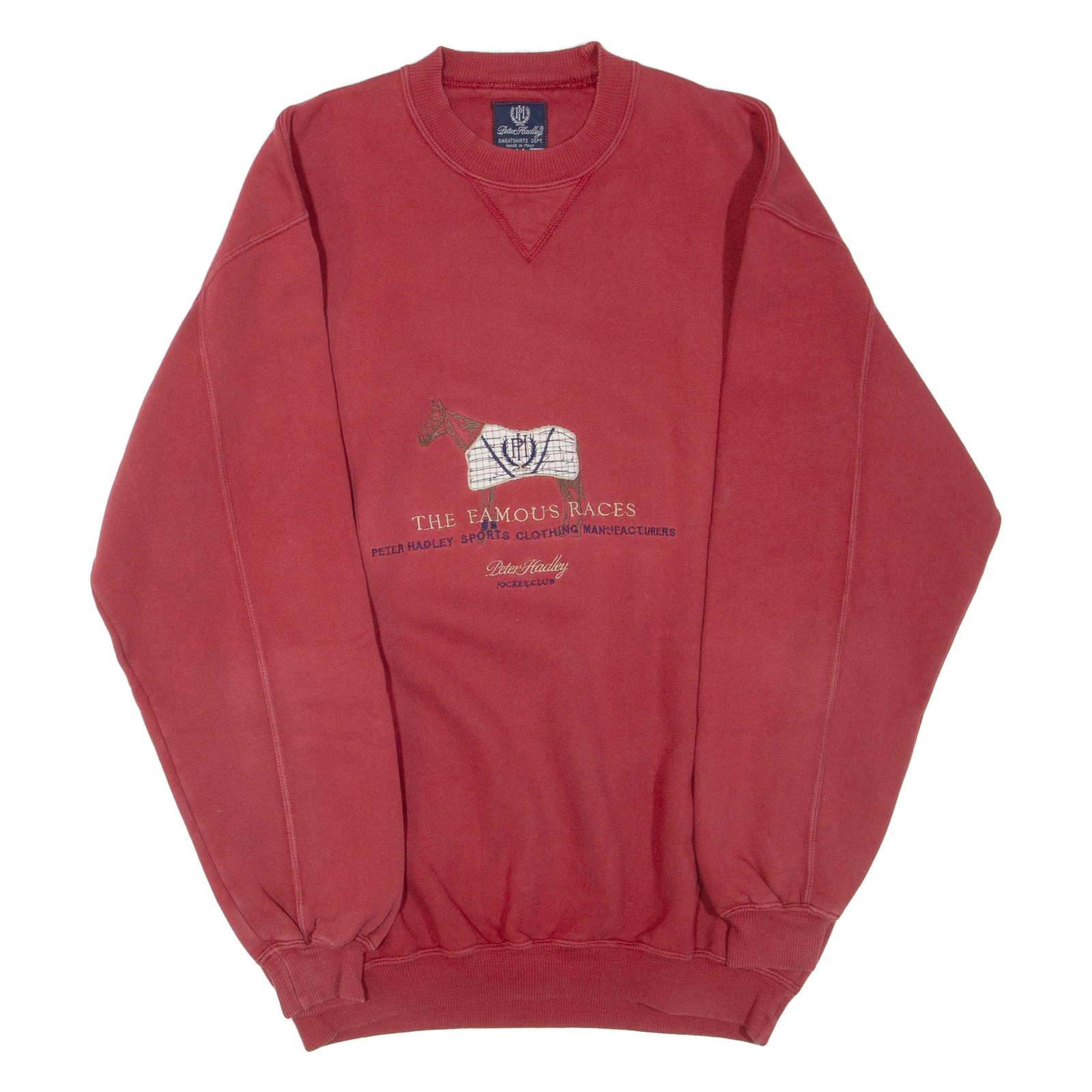 PETER HADLEY Mens Sweatshirt Red Crew Neck M Refurbished - N/A refurbished available on Cerqular