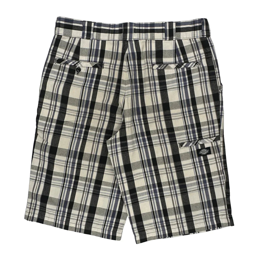 Dickies Checked Cargo Shorts - 30W 11L Black & White Cotton Refurbished - Thrifted (note: this is a term often used to describe second- refurbished available on Cerqular