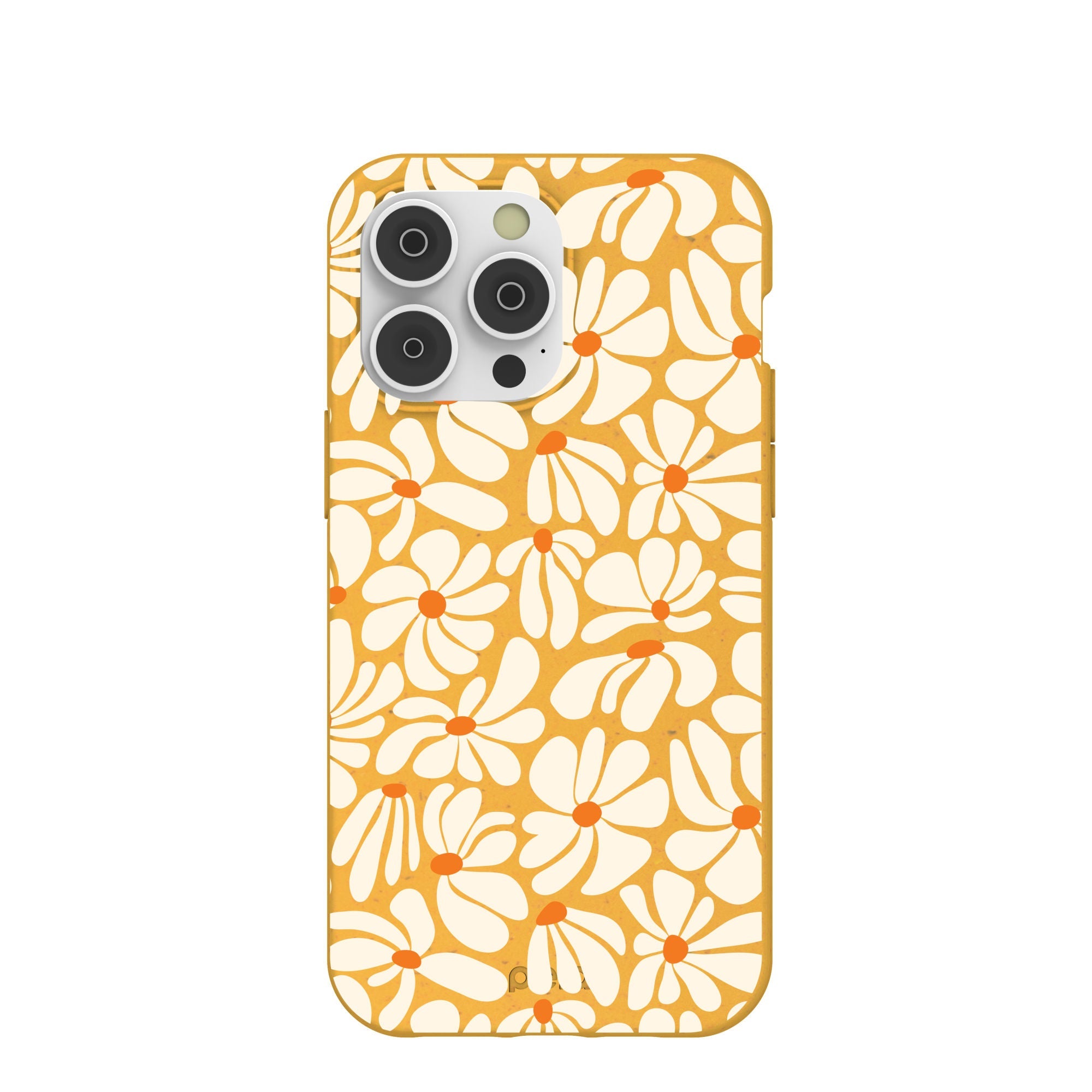 Honey Funky Petals iPhone 14 Pro Max Case Refurbished - Pela Case refurbished available on Cerqular
