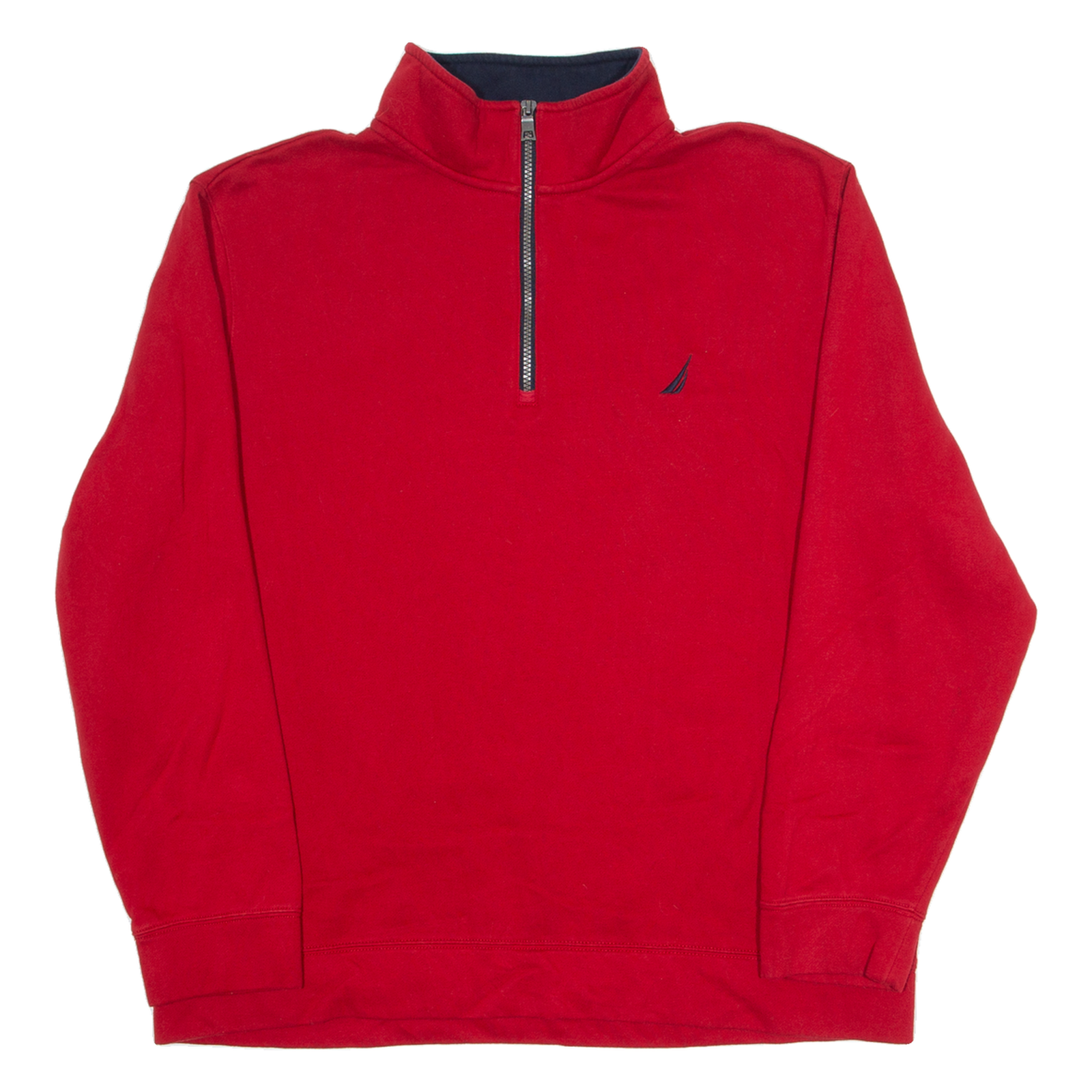 NAUTICA Mens Sweatshirt Red 1/4 Zip XL Refurbished - N/A refurbished available on Cerqular