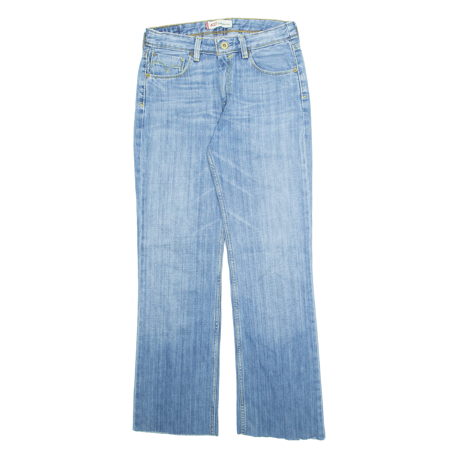LEVI'S 627 Womens Jeans Blue Regular Straight Stone Wash W28 L29 Refurbished - N/A refurbished available on Cerqular