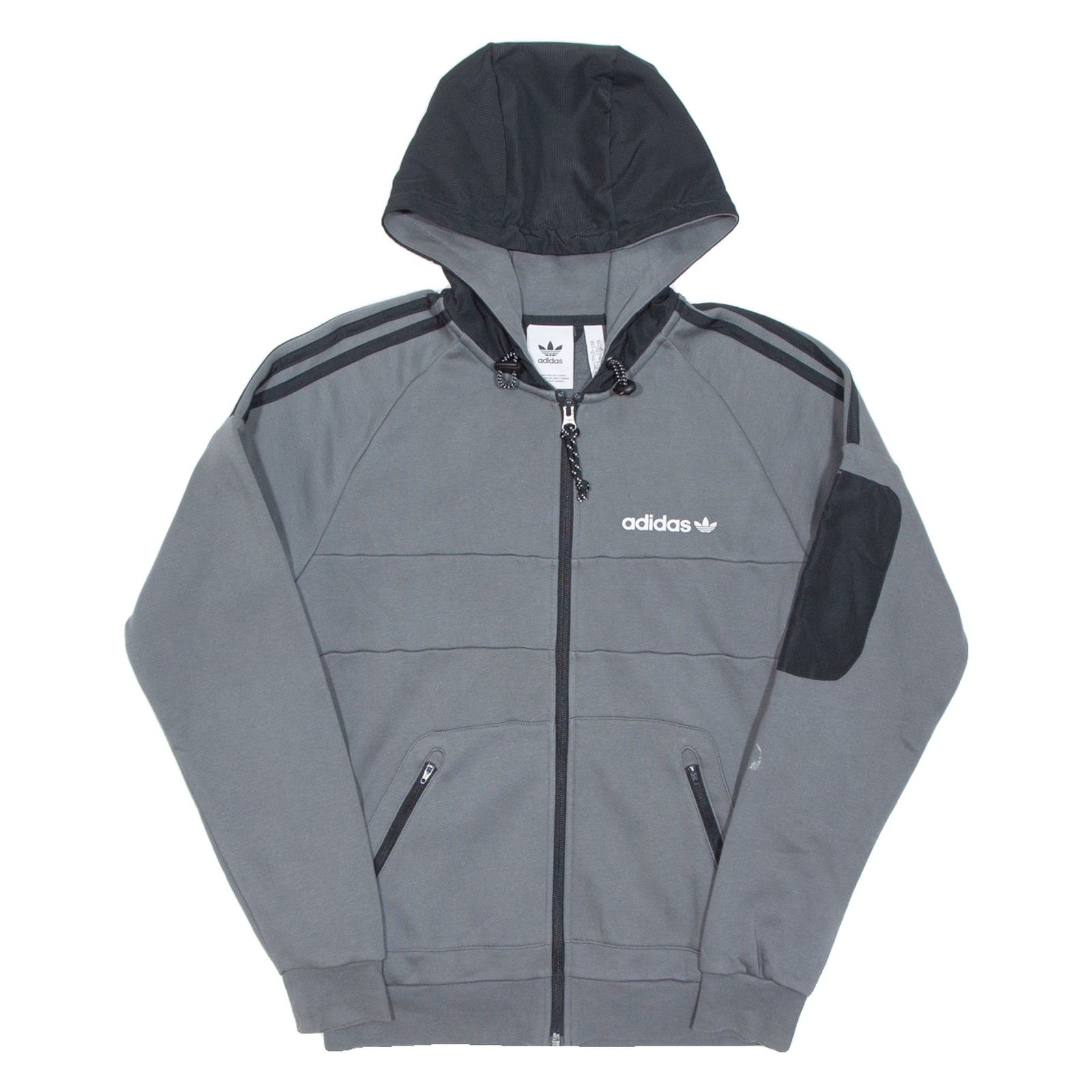ADIDAS Mens Grey Hoodie Full Zip XS Refurbished - N/A refurbished available on Cerqular