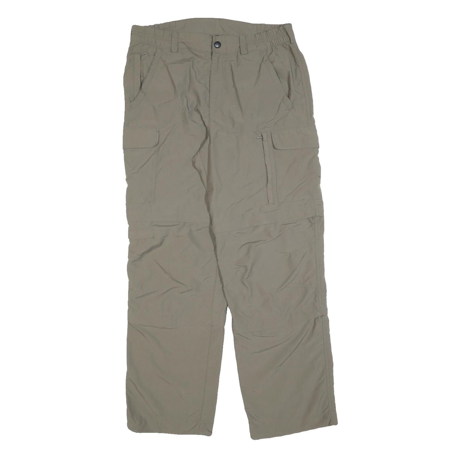 MERU Womens Regular Fit Beige Cargo Trousers W32 L30 Polyester Blend Zip Refurbished - N/A refurbished available on Cerqular