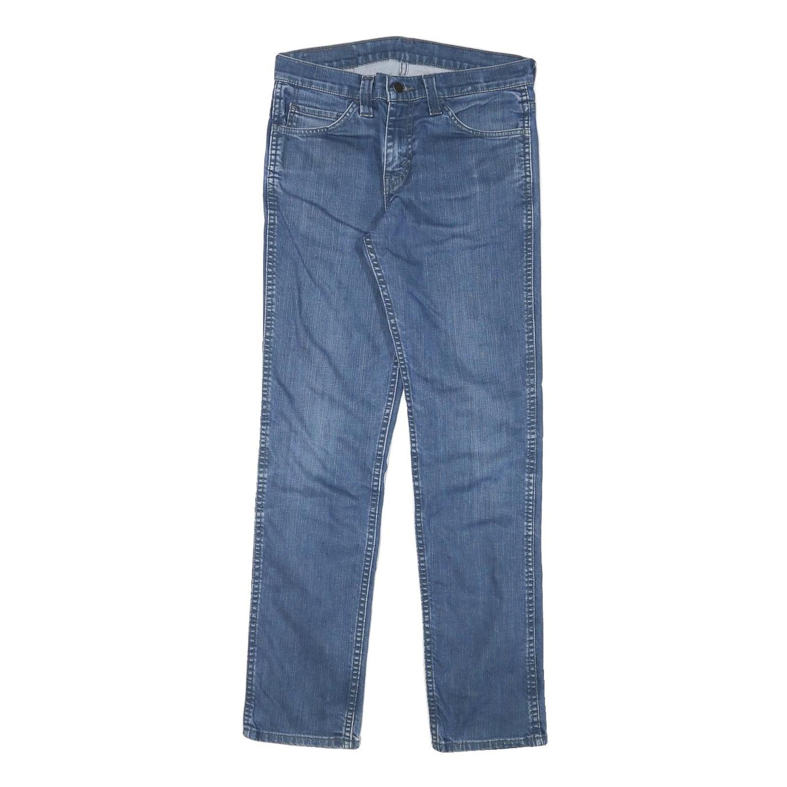 LEVI'S Mens Blue Cotton Blend Regular Straight Denim W28 L30 Classic Jeans Refurbished - N/A refurbished available on Cerqular